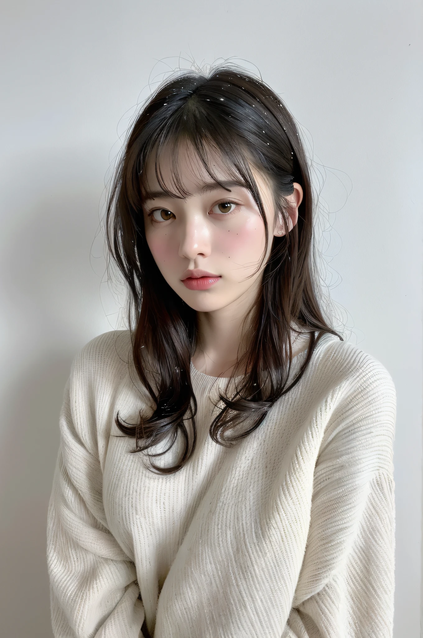 (8k, best quality, masterpiece, ultra highres:1.2) Photo of Pretty Japanese woman
in the (style of paul rubens and rebecca guay:1.1) (melancholy winter snow:1.4)