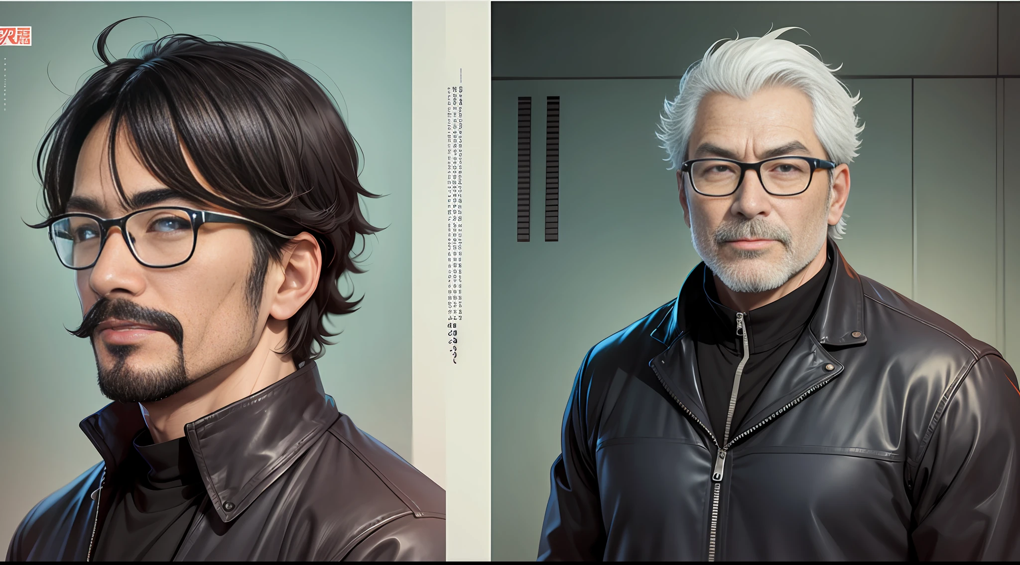 40-year-old modern man,Manga Miyazaki style --auto --s2