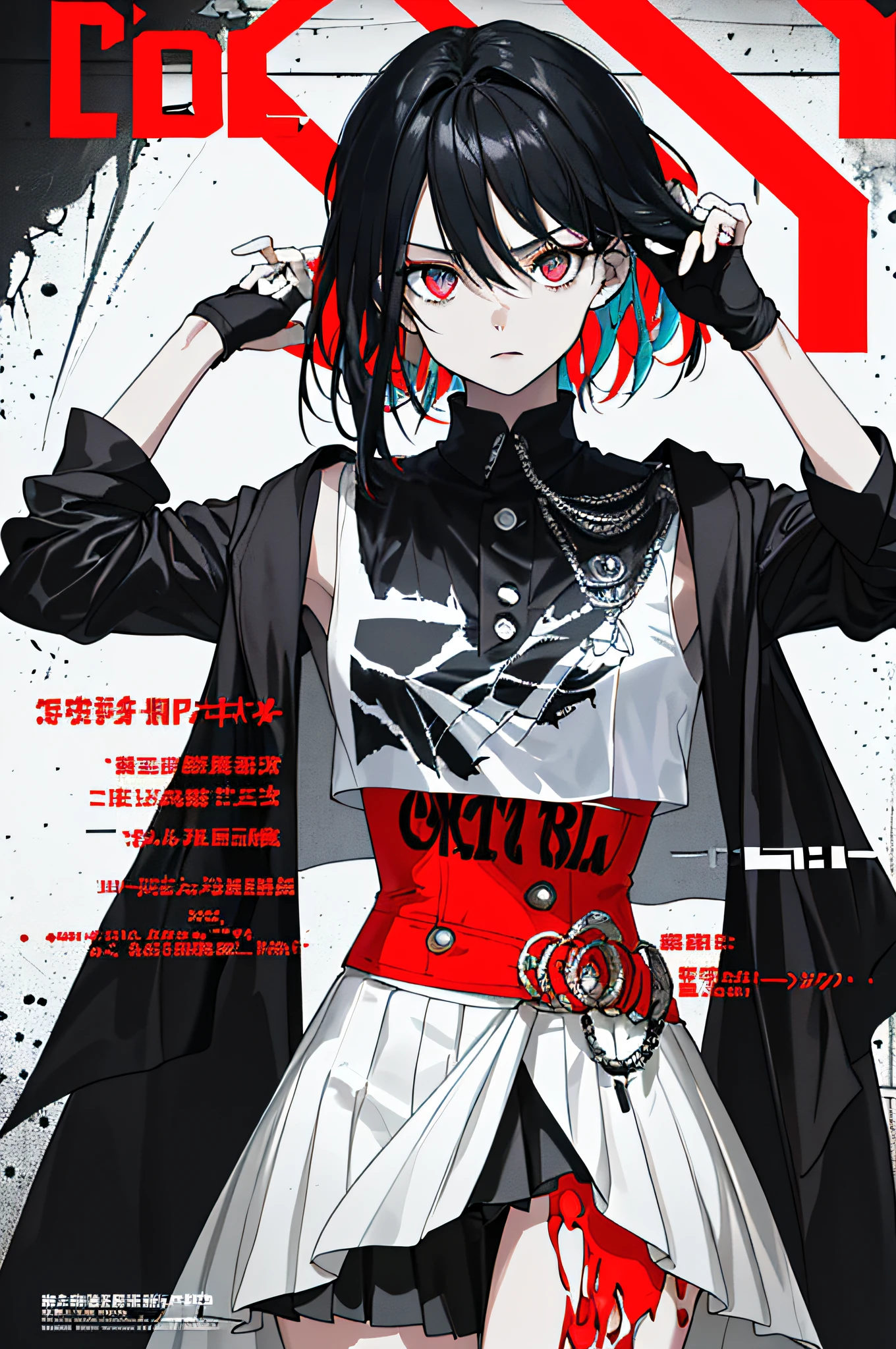 ((((dramatic))), (((gritty))), (((intense))) film poster featuring a young woman as the central character. She stands confidently in the center of the poster, wearing a stylish and edgy outfit, with a determined expression on her face. The background is dark and gritty, with a sense of danger and intensity. The text is bold and attention-grabbing, with a catchy tagline that adds to the overall feeling of drama and excitement. The color palette is mainly dark with splashes of vibrant colors, giving the poster a dynamic and visually striking appearance,tachi-e
(magazine:1.3), (cover-style:1.3), fashionable, woman, vibrant, outfit, posing, front, colorful, dynamic, background, elements, confident, expression, holding, statement, accessory, majestic, coiled, around, touch, scene, text, cover, bold, attention-grabbing, title, stylish, font, catchy, headline, larger, striking, modern, trendy, focus, fashion,