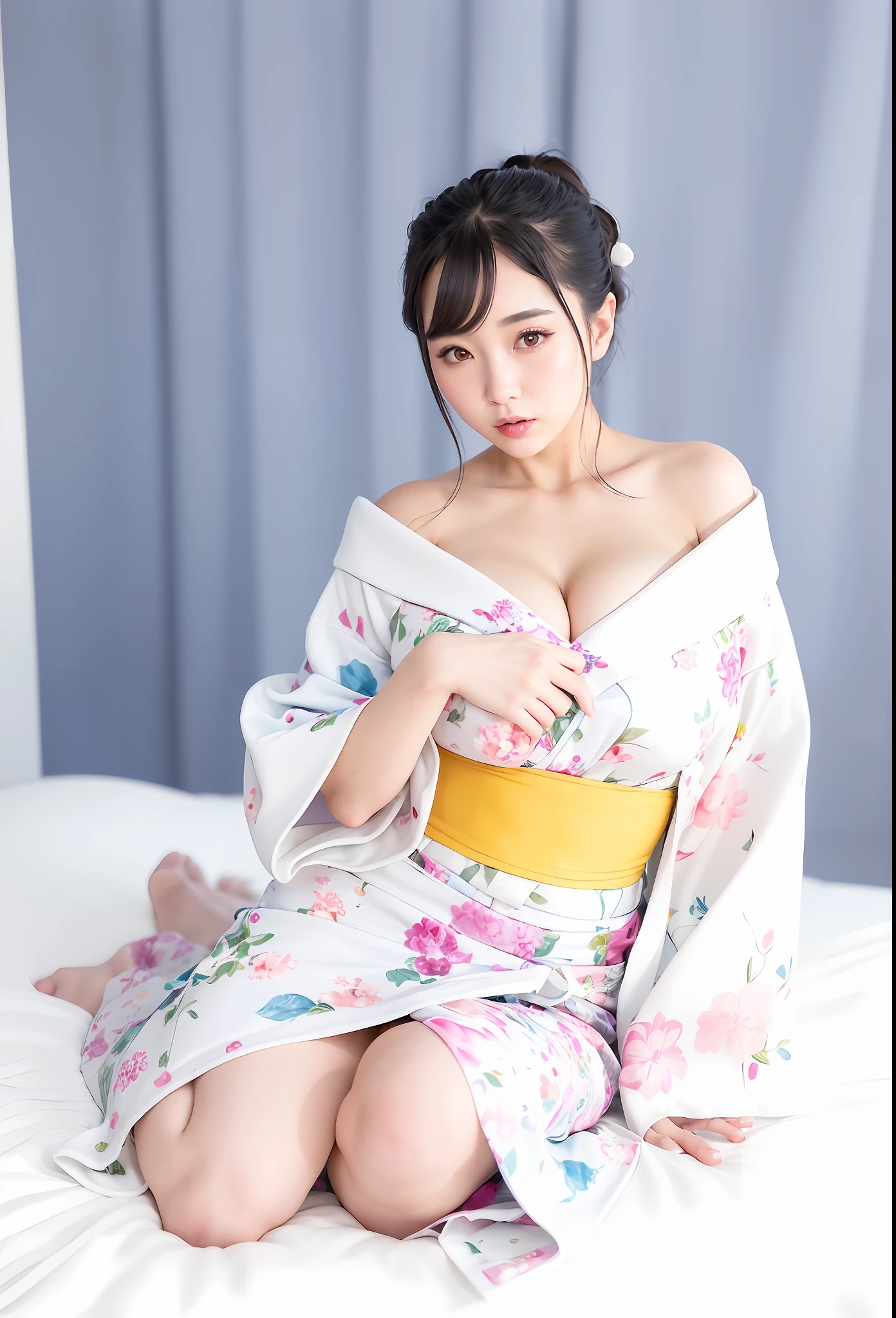 kimono ,、 ,、 ,、 ,、 ,、 ,、 ,、 ,、traditional japanese、Wearing a kimono、Wearing an elegant yukata、Wearing a colorful yukata、Wearing a yukata、huge tits、Masterpieces, maximum quality, (lifelike, photorealistic:1.37), 8k, extreamly delicate and beautiful, astonishing, Fine details, Official Art, Absurdity, Incredibly absurd, Huge File Size, ultradetailed, Highly Detailed, beautiful detailed girls, Very detailed eyes and face, Beautiful Detailed Eyes, Light on the face, NSFW, 1girl(Rose)(Rose)(Rose)(Rose)(Rose)(Rose)(Rose), Watch your audience, (The perfect female figure), Slim Waist, (KPOP Idol), (aegyo sal:1), Open clothes, Feminine look