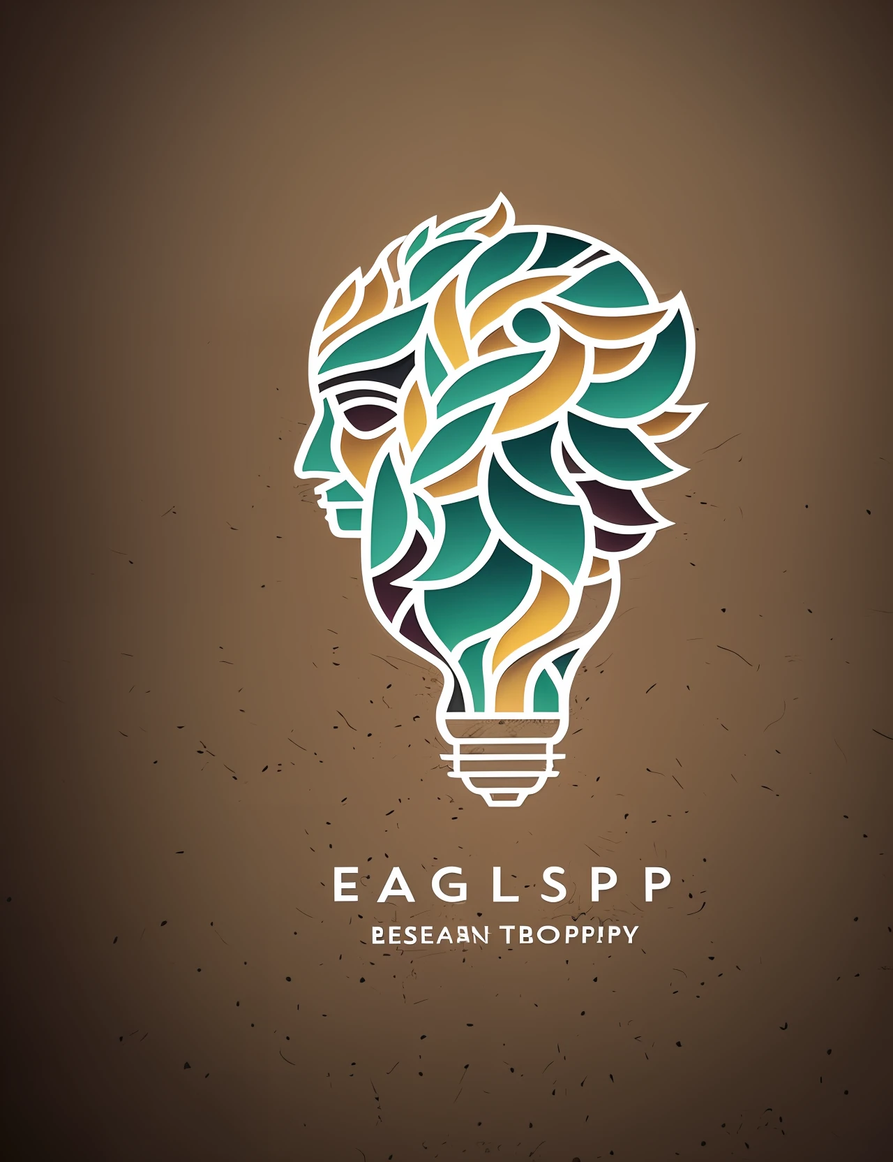 logo, for business therapist, for women, a head with a light bulb inside with eagle, body theory, clean, realistic, curved lines with minimalist --auto --s2