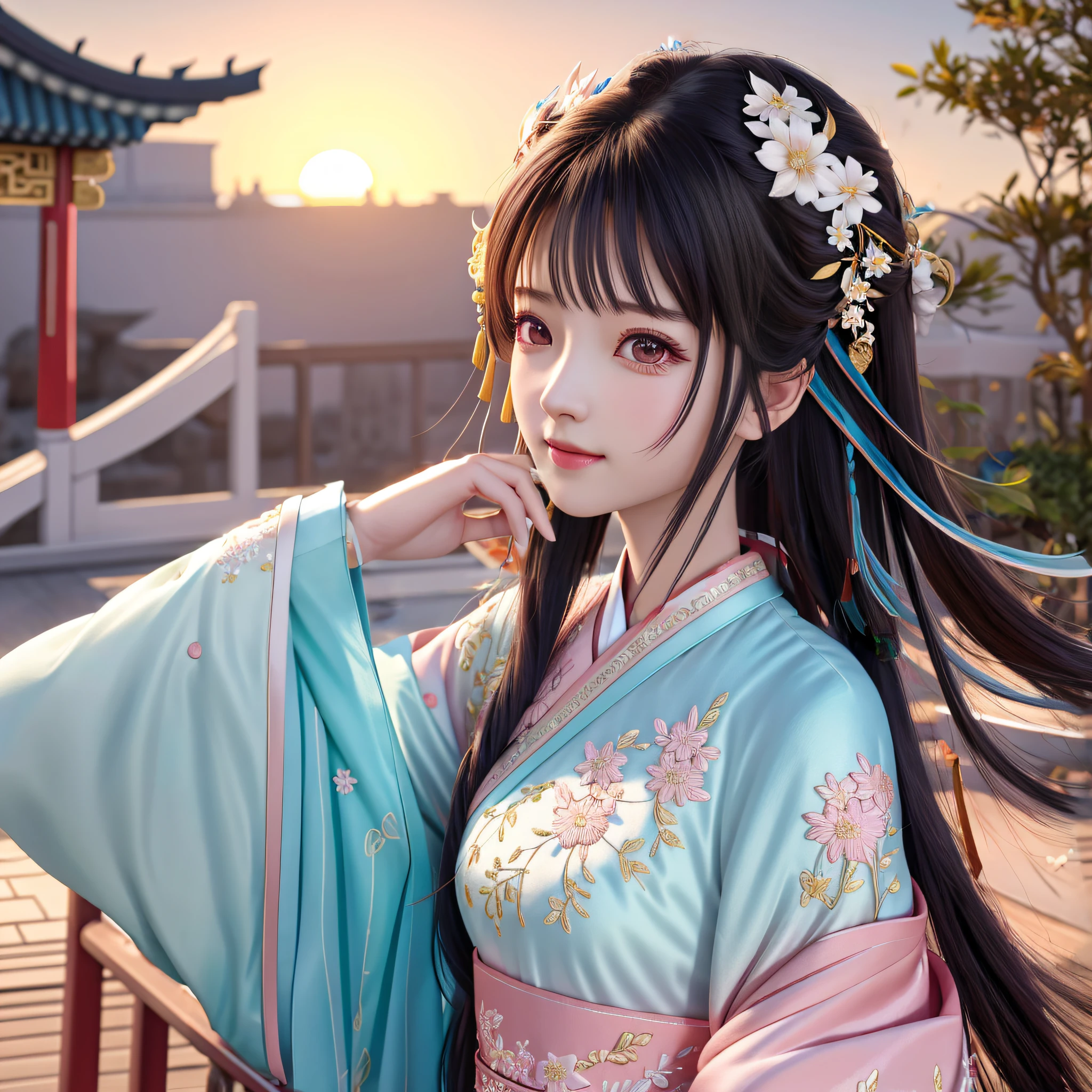 Light pink,Gradient color,Harmonious color scheme,Exquisite embroidery,Texture,Meticulous detail