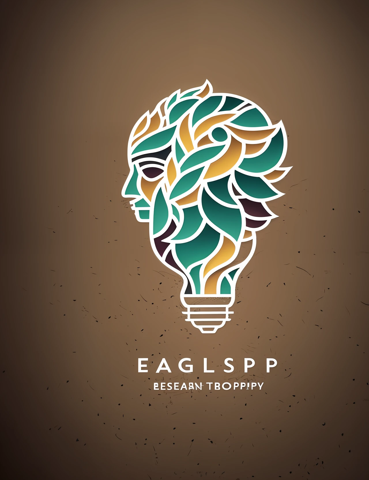 logo, for business therapist, for women, a head with a light bulb inside with eagle, body theory, clean, realistic, curved lines with minimalist --auto --s2