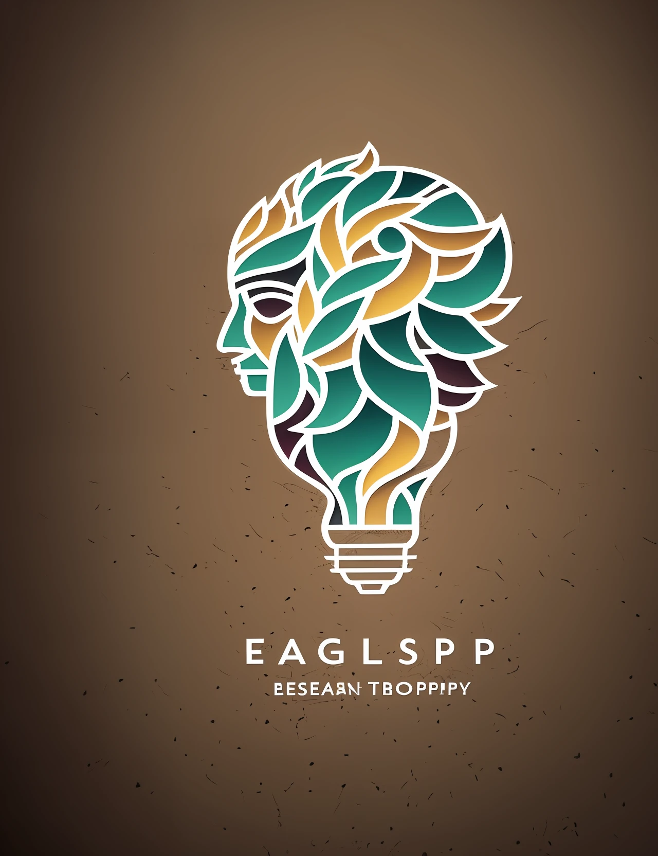 logo, for business therapist, for women, a head with a light bulb inside with eagle, body theory, clean, realistic, curved lines with minimalist --auto --s2