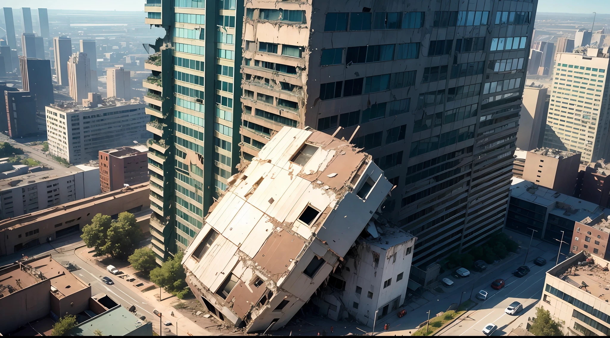 massive wrecking smashes into a building --auto --s2