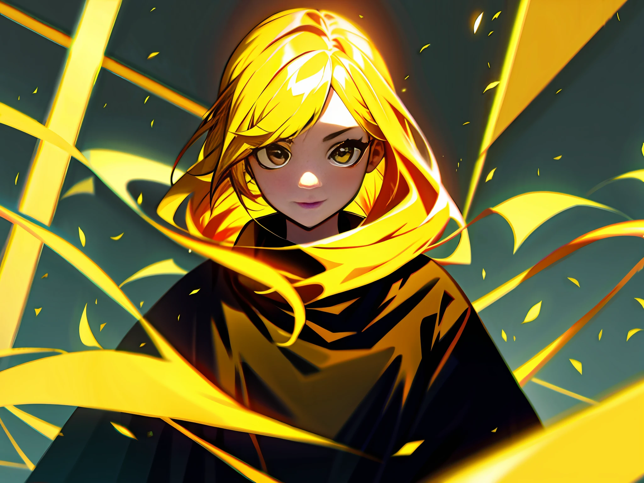 The girl have yellow hair
