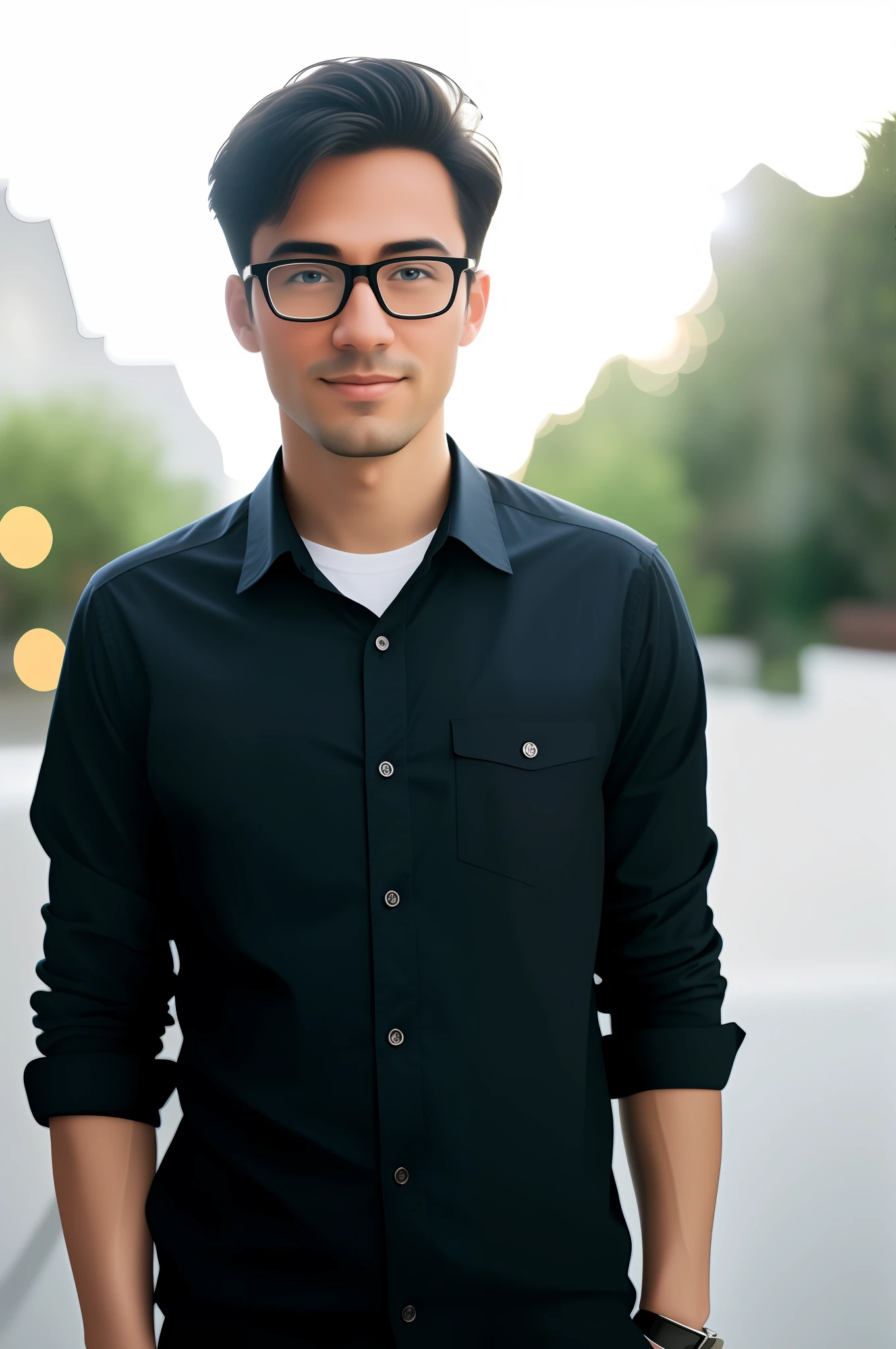 3D cartoons,cartoons,Pixar style,Male home decorator,Nice face+Black-framed glasses,Academic education,Literary style,Age around 30,Warm and generous,modern simplicity,Light luxury elements matching,The refraction of sunlight creates soft light and shadow,It presents a youthful and dashing atmosphere and a calm and wise temperament。