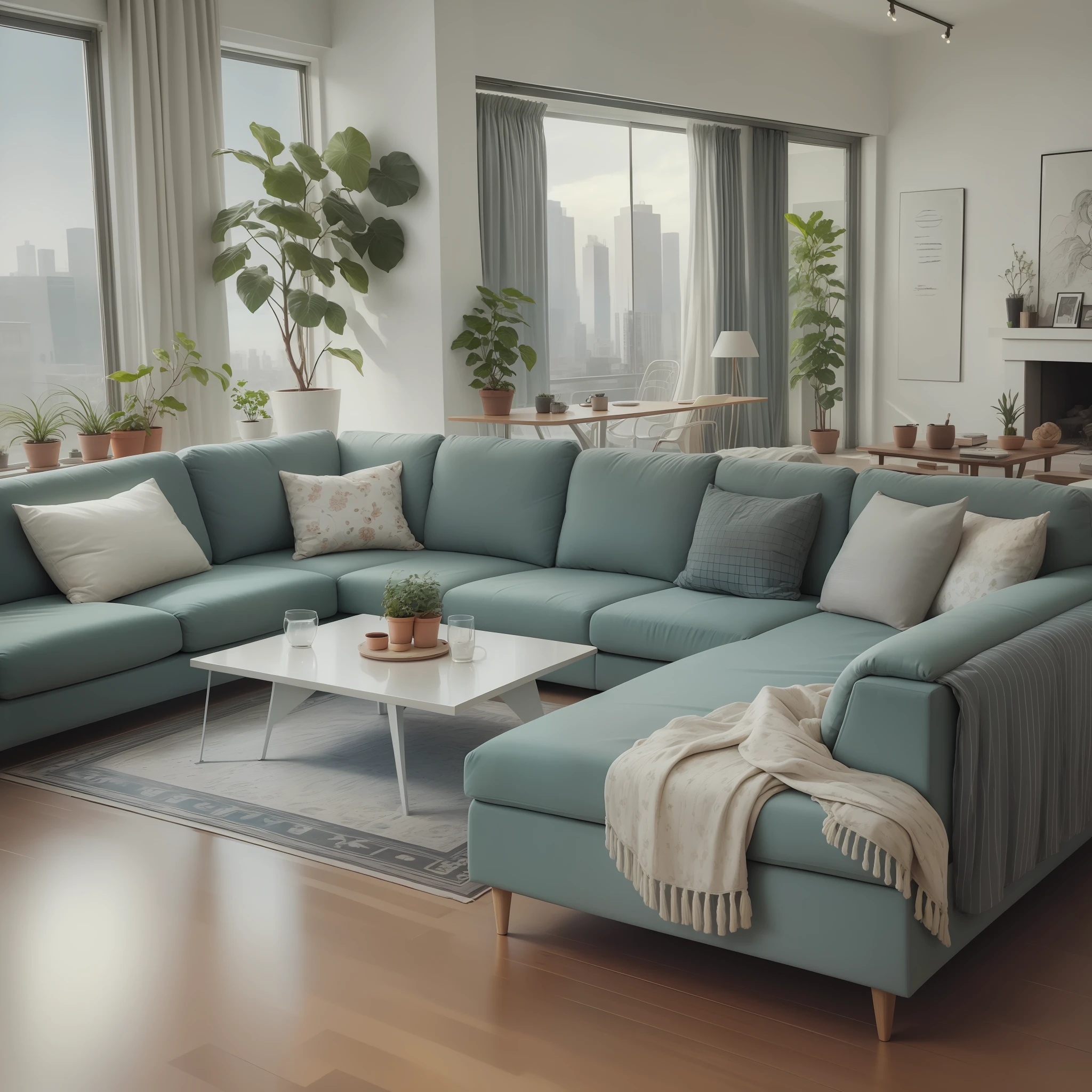 Floating mordern furniture, cozy home, dream life --auto --s2