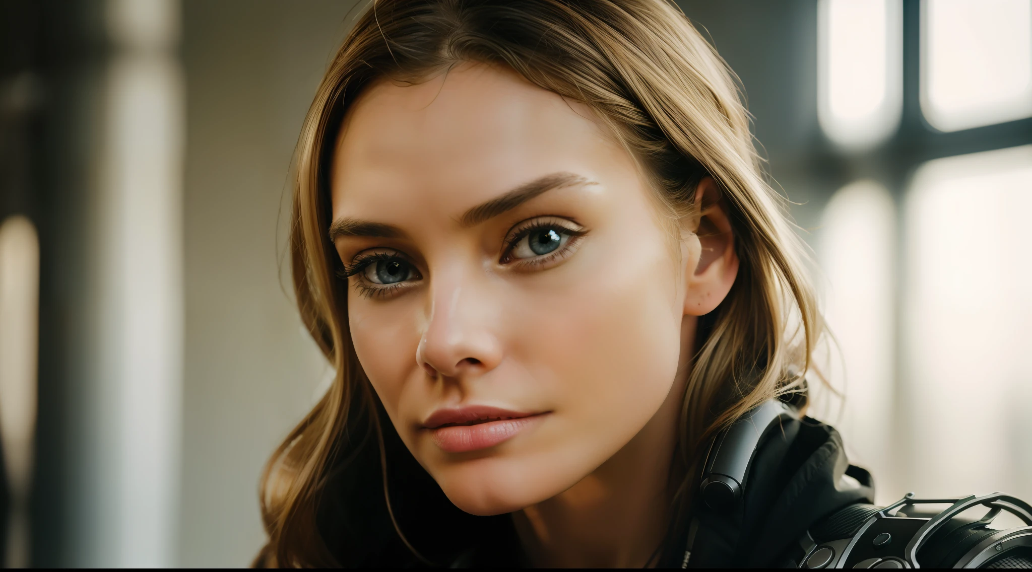 a realistic photo of a girl in her 30s wearing solarpunk clothing, blonde hair, solarpunk city, (1girl), wallpaper, extremely detailed 8k CG unit, photo of the most beautiful artwork in the world, majestic professional, photography of Steve McCurry, 8k uhd, dslr, soft lighting, high quality, film grain, sharp focus Fujifilm XT3, f 5.6, high detail, sharp focus, dramatic, looking at viewer: 1.2, detailed pupils: 1.3, natural light