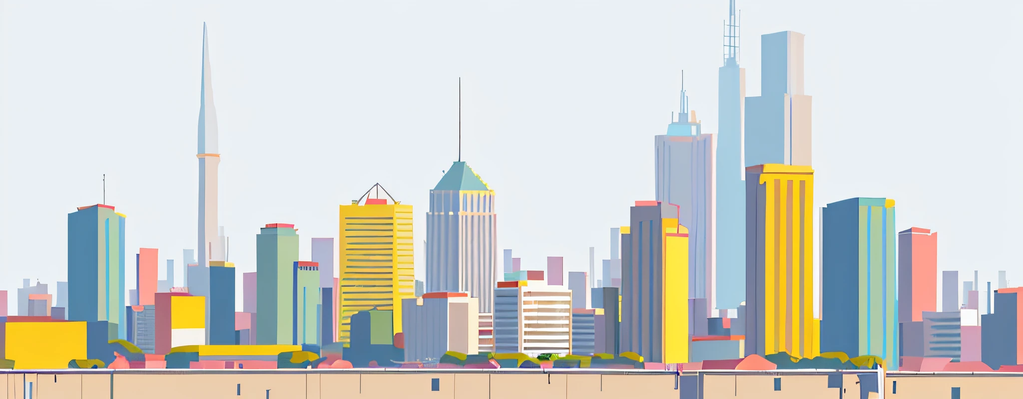 a cartoon illustration of a city with a lot of tall buildings, colorful city, megacity background, city scape, city skyline, modern city scape, cityscape background, busy city on background, city skyline, day cityscape, busy cityscape, city backdrop, high buildings, city backdrop, tech city in the background, busy city, colored illustration, city in backround, many buildings