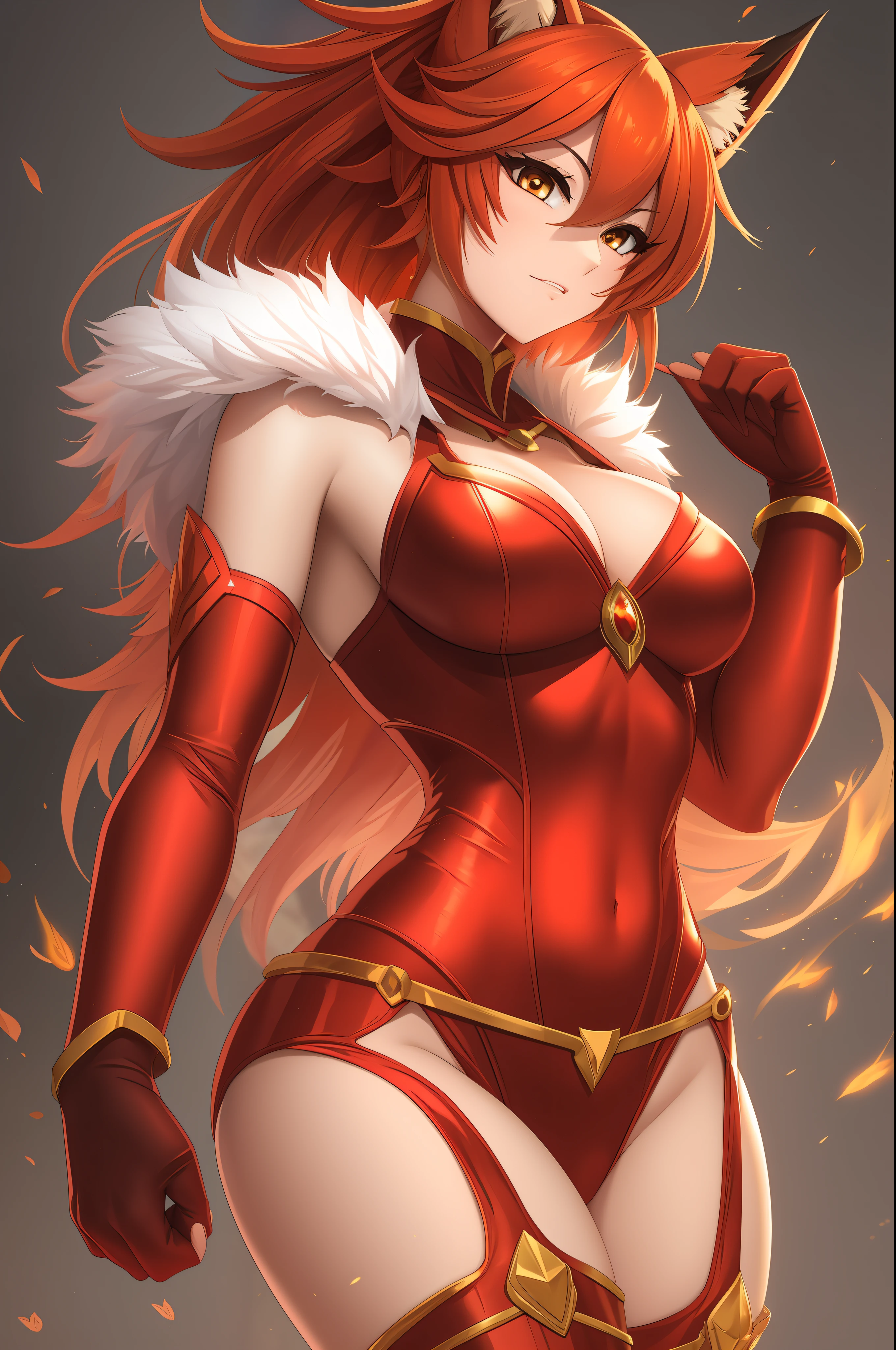fox-girl as Fire Superheroine --auto --s2