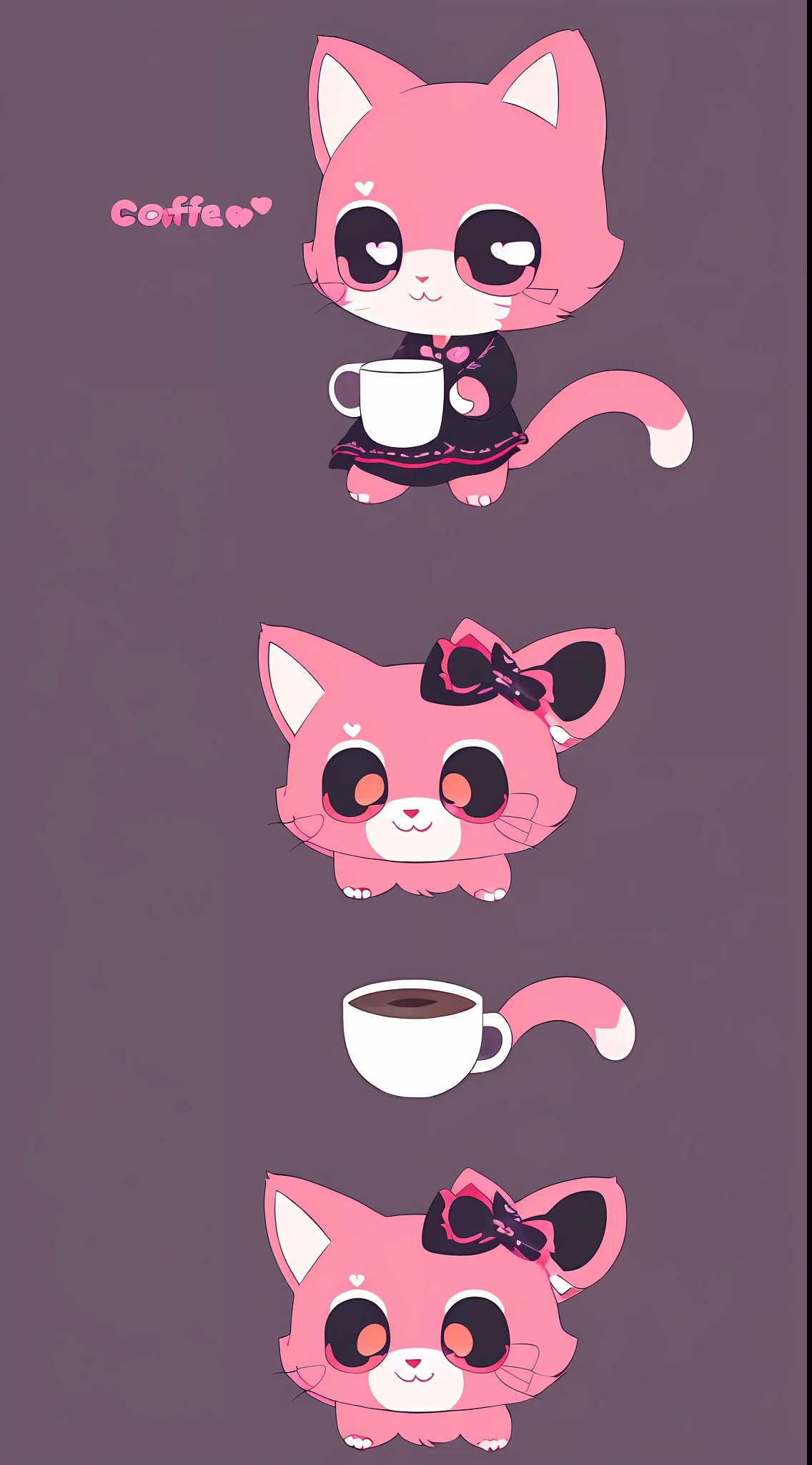 "(Cute:1.2|Kawaii:1.3|chibi:1.4),(Cat:1.2),((1girl)),(solo),(skull,twilight background),((flat colors black and red)) ((Holding a cup of coffee with cat paws))