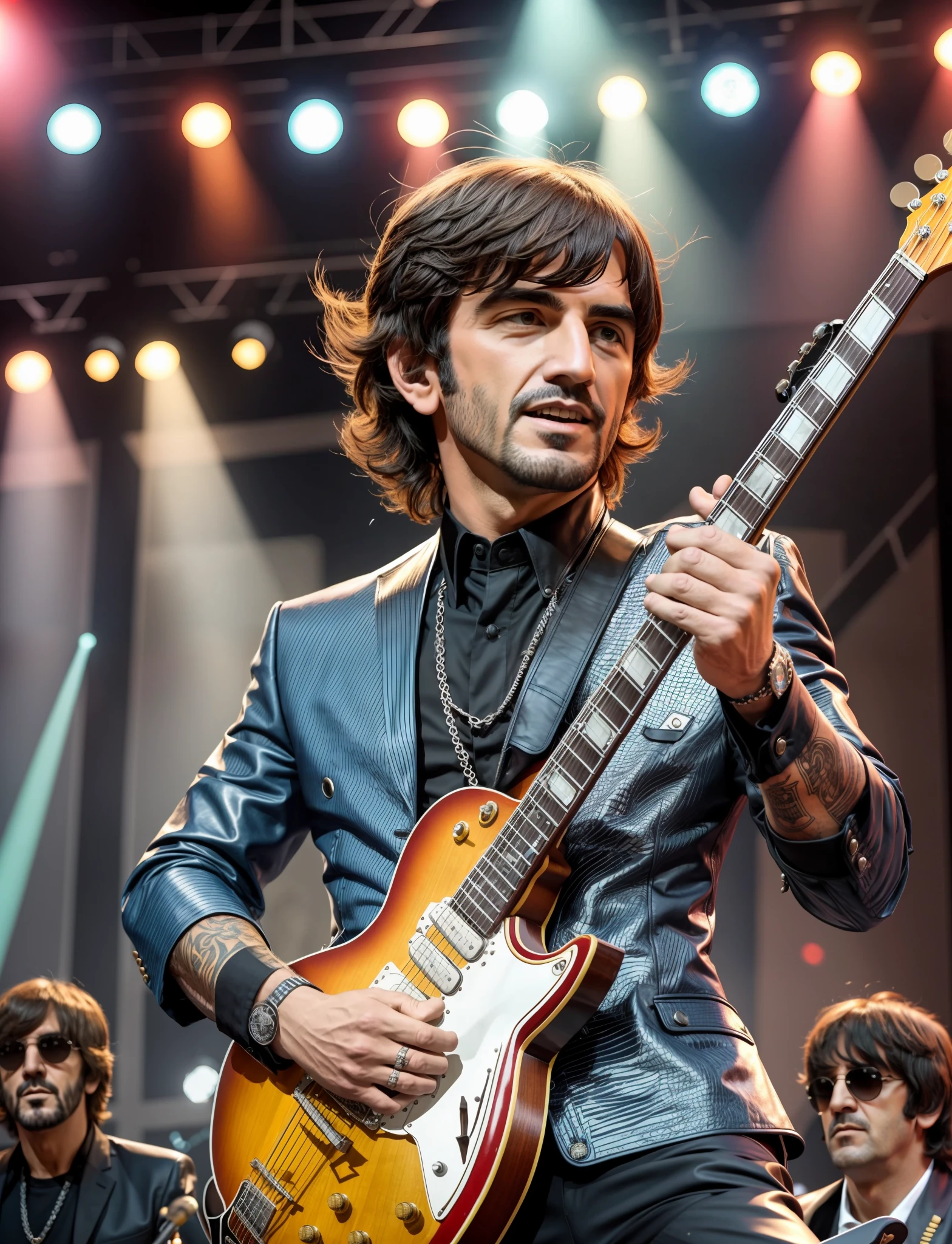 un rockero al estilo de los beatles