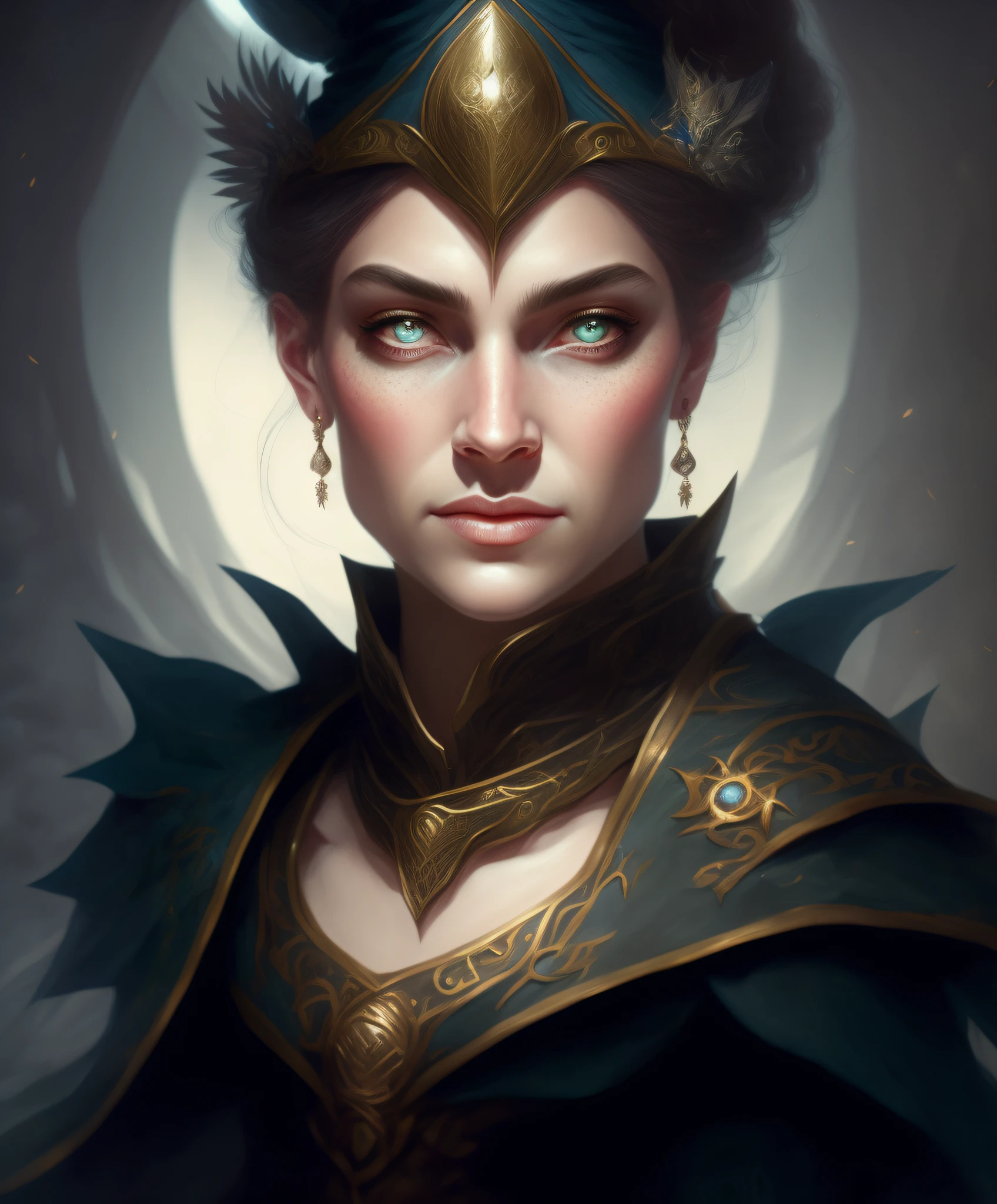 um close up de uma mulher em um traje com um capuz em, retrato de arte conceito de fantasia, elegant cinematic fantasy art, Retrato de uma rainha elfa, epic fantasy art portrait, retrato de fantasia fosco detalhado, retrato do personagem da fantasia, tom bagshaw weta studio, arte de personagem impressionante, Retrato de uma feiticeira, retrato da arte da fantasia, personagem de fantasia hiperdetalhado