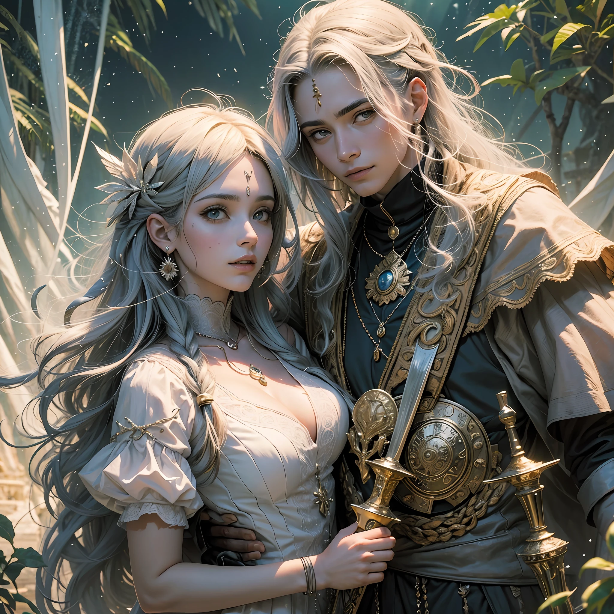 Um jovem Aventureiro Loiro com cabelos compridos que se chamava Felipe que, with his sharp sword and unwavering courage, lutava pelos mais fracos e oprimidos. Em uma de suas aventuras, ele conheceu uma bela princesa de cabelo roxo chamada Lisa, que havia sido prometida em casamento ao rei de um reino vizinho.
Despite the obstacles, Tristan e Isolda se apaixonaram intensamente, mas sabiam que seu amor era proibido. Mesmo assim, They couldn't resist and found themselves on the sly., em uma masmorra secreta lutando com monstros. --auto --s2