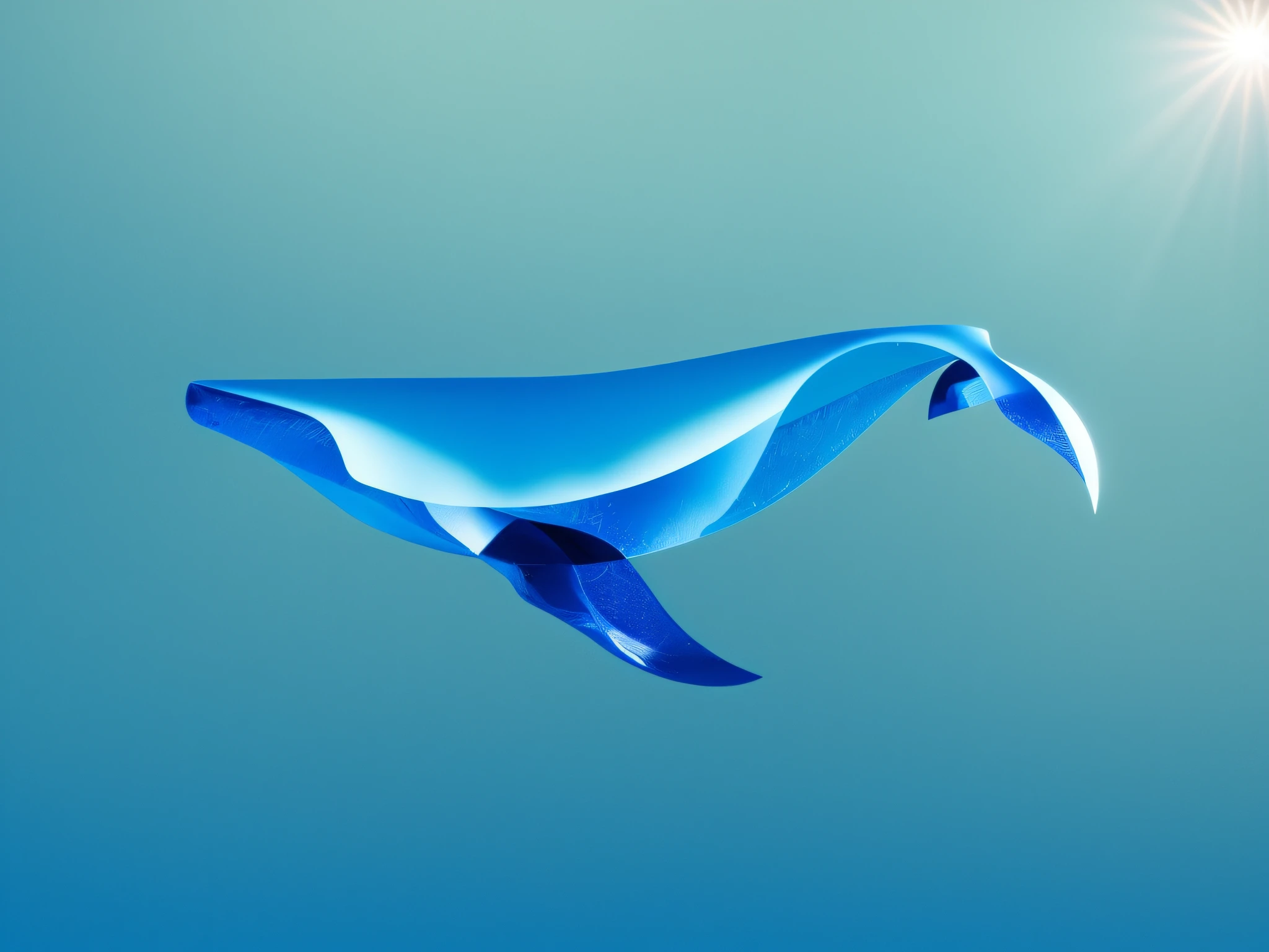 artesanato de papel poli baixo, baleia-azul, baleia, Baleia voadora, Baixo Poli 3D, baixopoli, baixo - poli aliased, baixo - poli, baixo-poli, Baleia espacial, Baixa poli arte, baleia-jubarte, poli baixo, baixo - modelo poli 3d, arte baixopoli de alta qualidade, tons cor entre o azul e o cinza