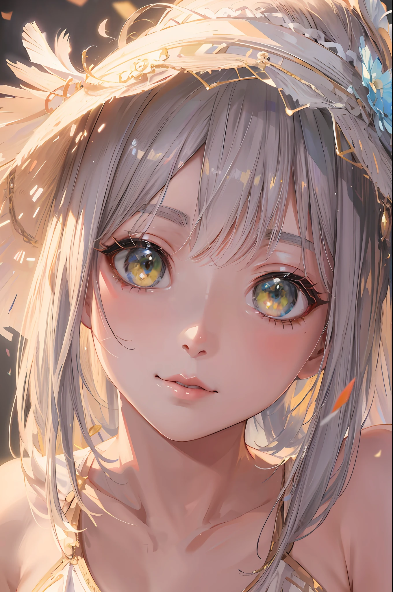 anime girl with a blue flower in her hair, stunning anime face portrait, beautiful anime face, detailed portrait of anime girl, detailed digital anime art, beautiful anime portrait, beautiful anime girl, close up of a young anime girl, anime style 4 k, high detailed face anime, guweiz, photorealistic anime girl render, cute anime face