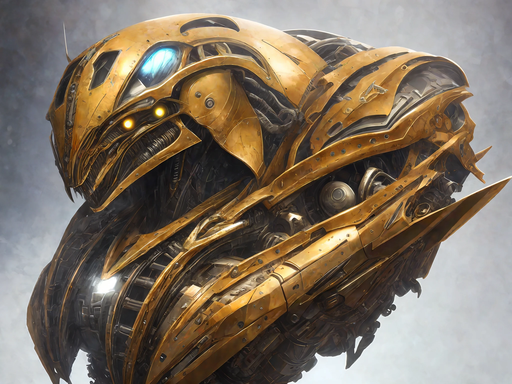 8k UHD, sharp focus, obra prima, Foto RAW, de alta qualidade, Altas, 3d rendering of a alien in spaceship. robotic features.Blades, caneta fantasia e tinta, desenhos de linhas intrincados, Por Yoshitaka Amano, Ruan Jia, Kentaro Miura, Artgerm, detalhado, Trending on ArtStation, hd, obra prima