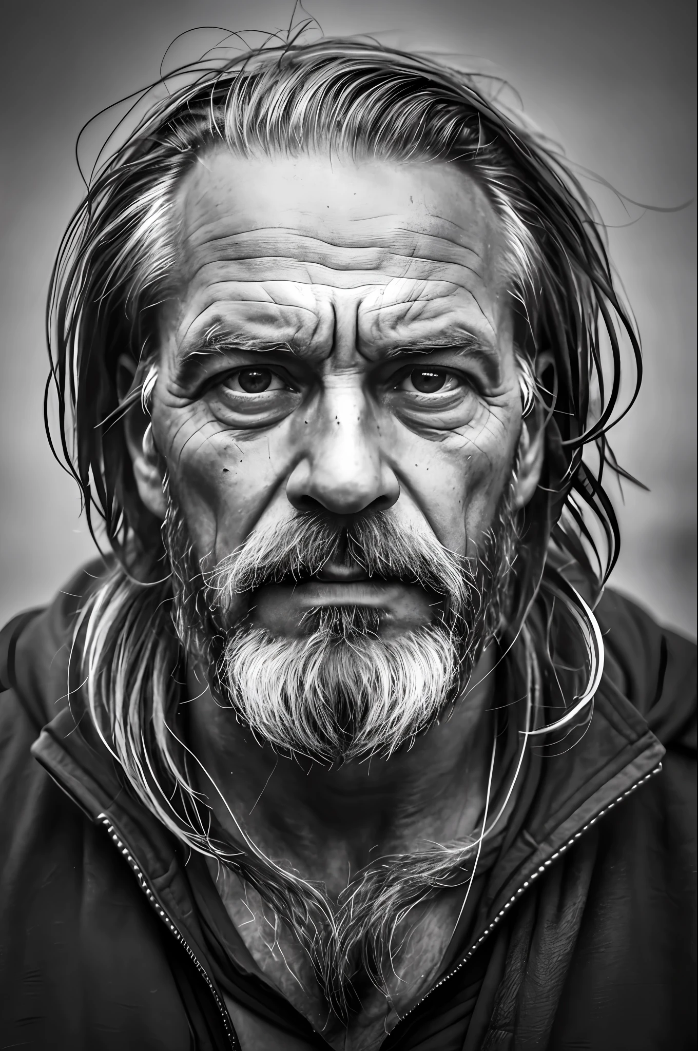 Here is a possible optimized version of Prompt for Stable Diffusion, based on the image of a homeless man on the dark streets of New York, photographed by Lee Jeffries: 

(masterpiece), street photo in New York, best quality, black and white, homeless character, man, wrinkled wrinkle, dark expression, unshaven beard, piercing gaze, deep shadows, rough textures, intense emotions, strong composition, dark atmosphere.