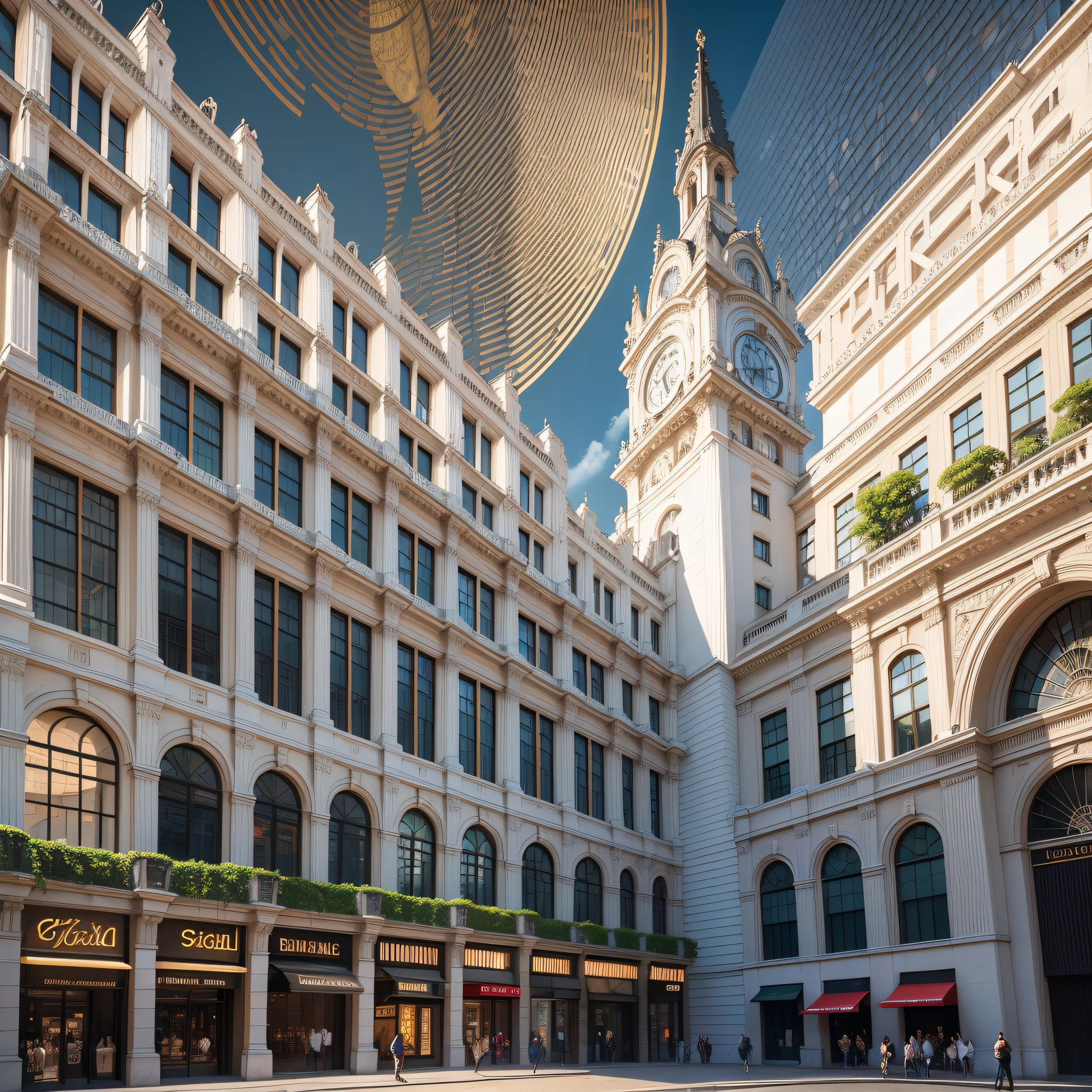 Create an ultra-realistic image using Leica cameras that showcases a department store reminiscent of Harrods in London, but set in São Paulo. The store should exude luxury and be designed to resemble the iconic buildings of London. Capture the essence of both cities by incorporating elements that highlight the grandeur and sophistication of Harrods while incorporating the architectural style found in London. Ensure the image reflects the vibrant atmosphere of São Paulo and seamlessly blends the two locations into a visually stunning composition. --auto --s2