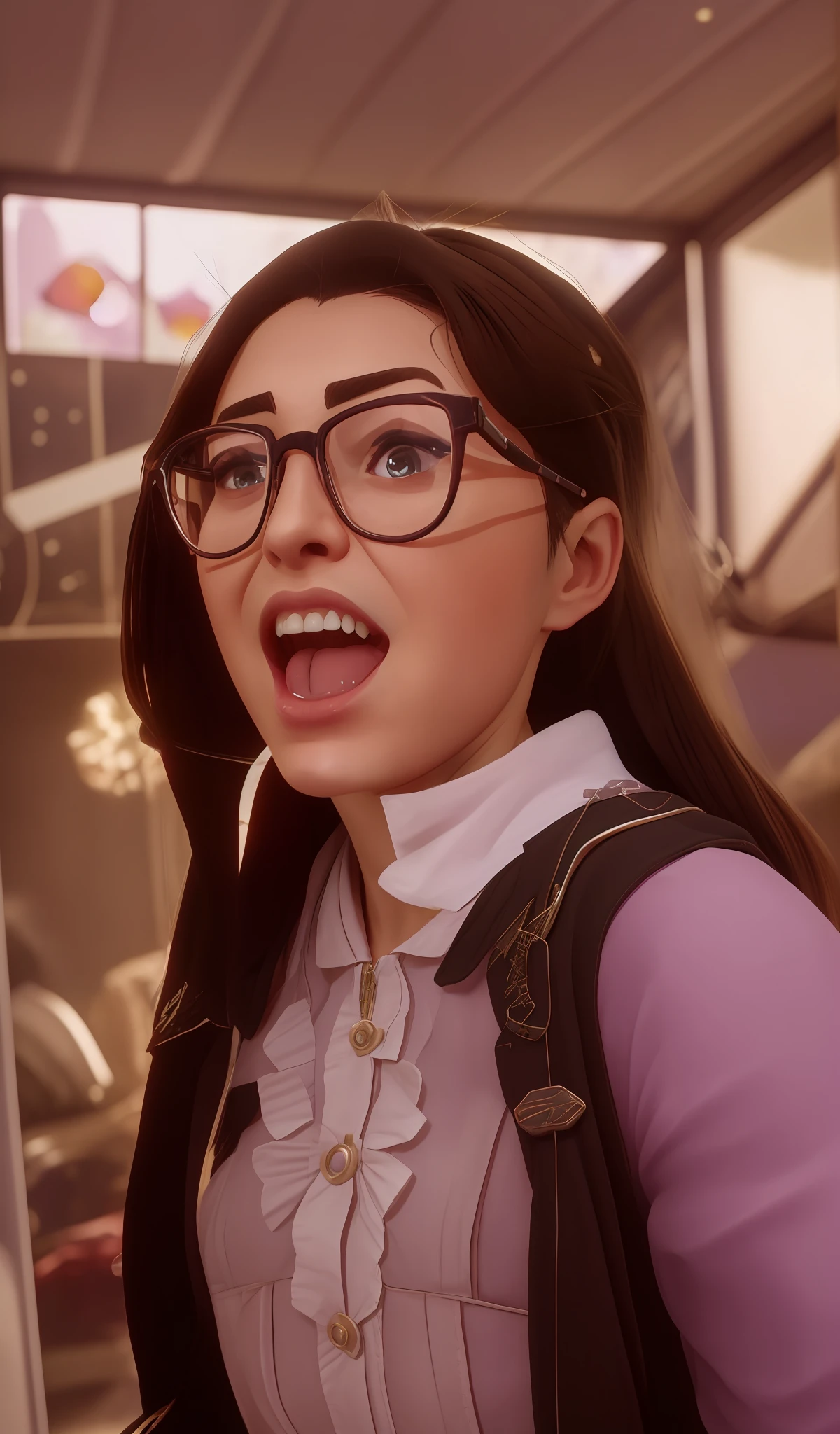 arafed woman with blonde hair and glasses sticking out her tongue, belle delphine, tongue out, amouranth, ahegao face, ahegao, 18 years old, better known as amouranth, ava max,, with round glasses, licking out, large tongue, tongue sticking out, busty, wearing a zip up hoodie,