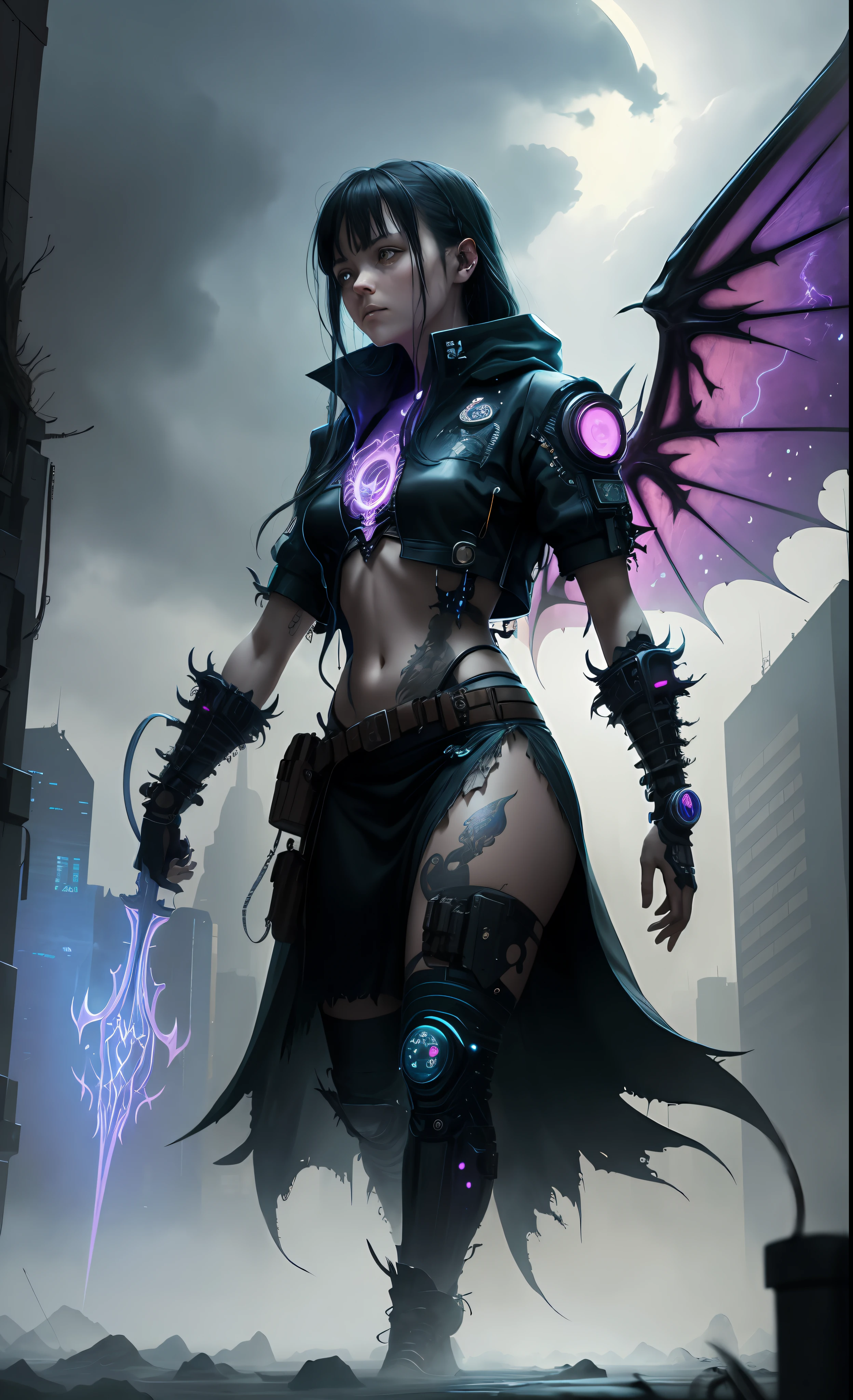 masterpiece, best quality, ultra-detailed, illustration, ((colors rainbow, neon)), cauldron, neon, total terror, 1dragon, mouth ajar, solo, fantasy, flight night sky, horrifying, outdoors, magic, spells, moon, stars, clouds, macabre, wind, body of fire, sinister environment, intense mist, diffuse light, broomstick, intense mist, shining, mysterious, voluntary, evil, adventurer, freedom, wonder, imagination, seductive, skill, skill, horror, movement, energy, realism, naturalistic, figurative, representational, beauty, fantasy culture, mythology, fairy tales, folklore, legends, witches, wizards, magical creatures, fantasy worlds, composition, scale, foreground, middle ground, background, perspective, diffuse light, color, texture, intricate details, 8k, ((cyberpunk style))
