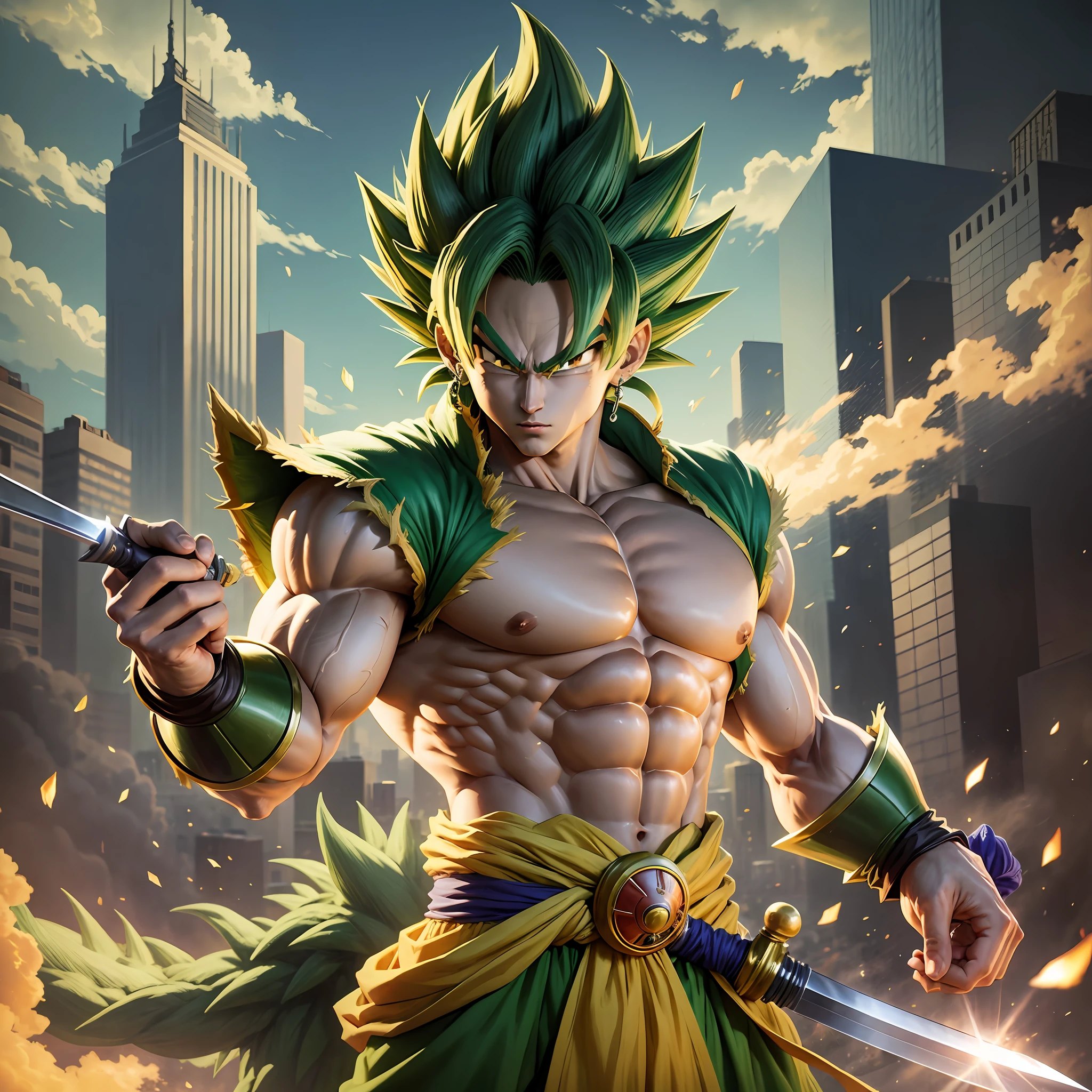 Anime Dragon Ball Broly with sword --auto --s2