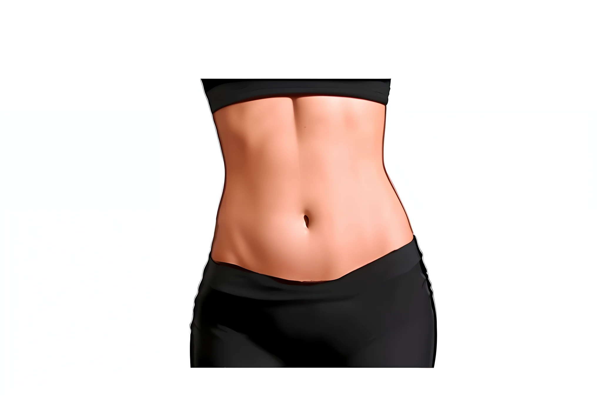 mulher de top preto e saia preta de costas viradas, cintura fina, visible stomach, cintura fina, cintura fina, dobras da flacidez da barriga, visible belly, abdomen, stomach, fino-cintura, ampulheta corpo fino, forma tonificada, Mulher nua abs, abdominal muscles, menor cintura, umbigo, stomach skin, oil to waist. Em 4k
