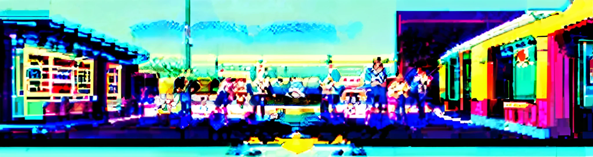 American Airport Arrivals Area, side view, jogo beat em up, part of the floor for the character to walk in the game, aeroporto moderno