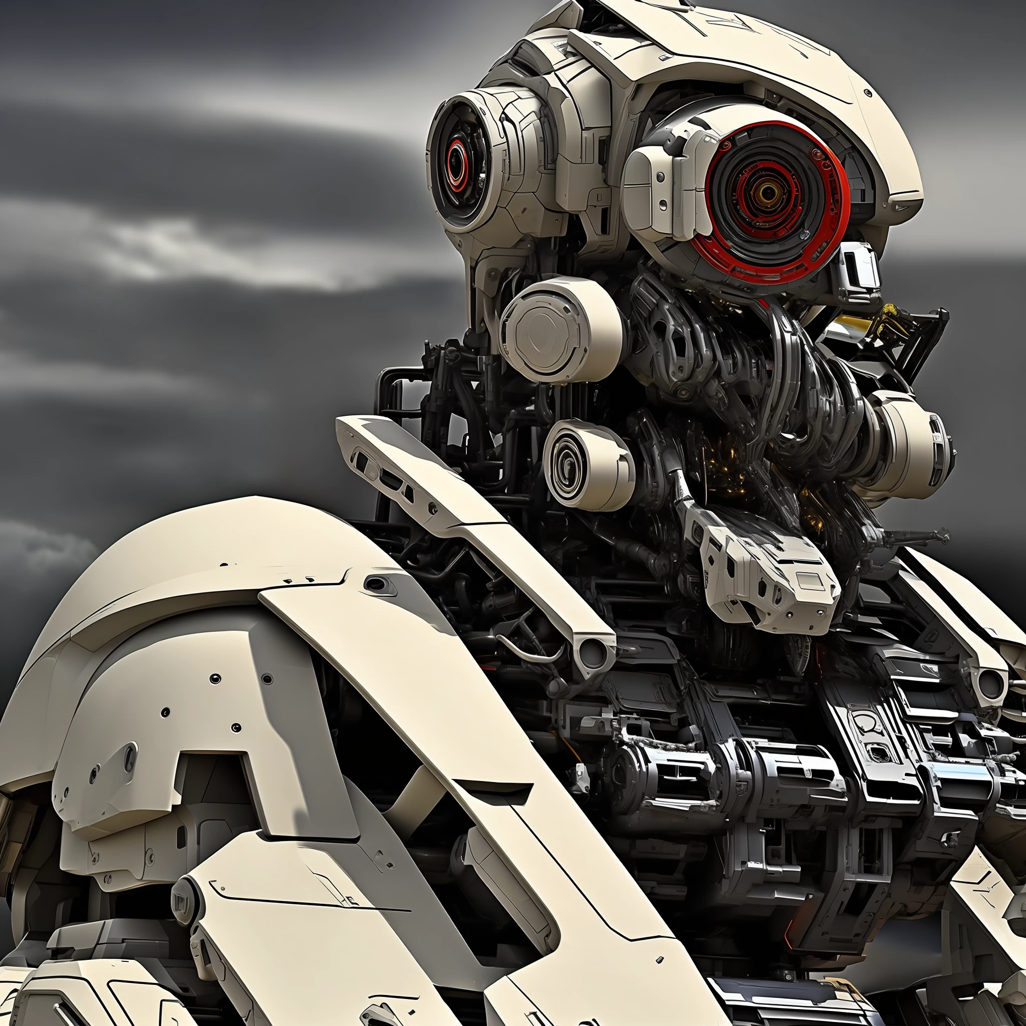one single chunky thick +dvMech robot, 85mm, , multi angle armor, mecha, Elegante, curvo, reluzente, glossy, reflexivo, armadura de poder incrivelmente detalhada, +science +labrador +plano de fundo, textura, Sombras, -fotograsera -realistic, Cumes, Linhas, -dessaturados, +Hdr, baixo contraste, abafado, Sci-ser corpo um bloco de motor v8 com o rosto sendo um blawer