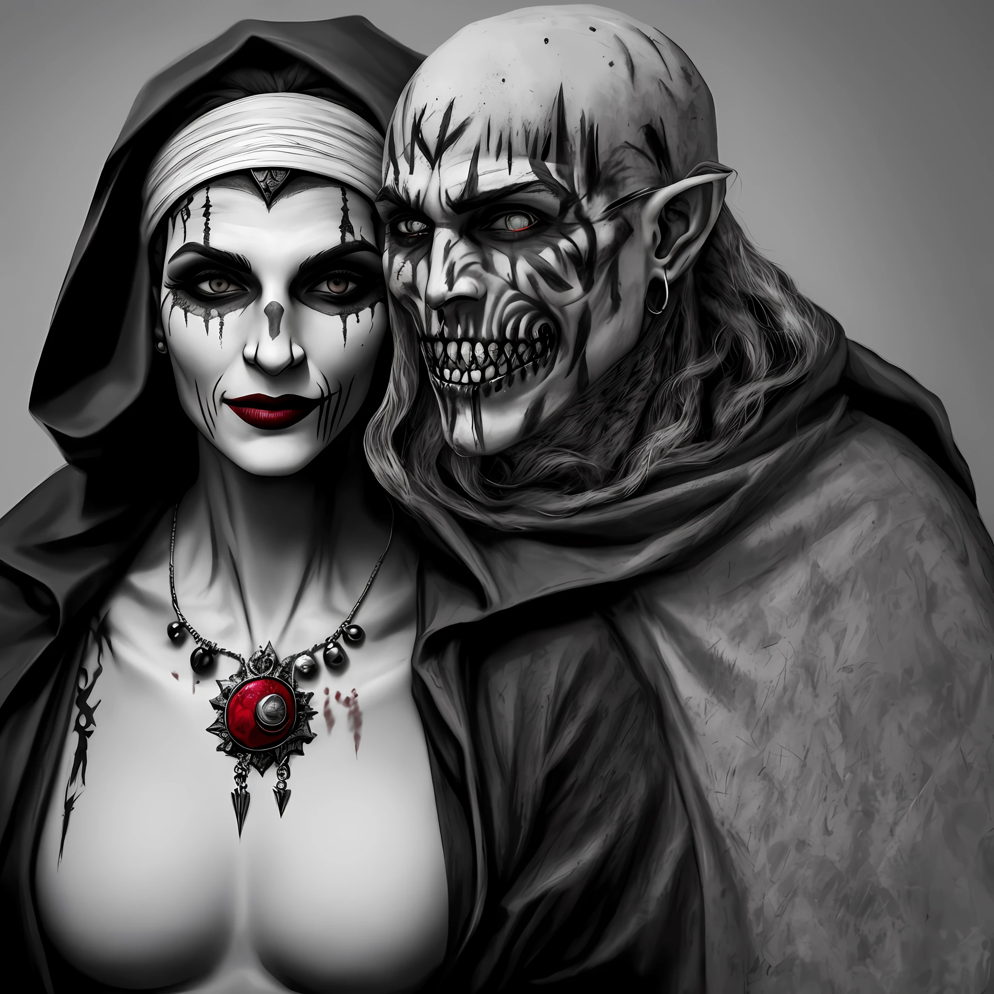 obra-prima, hiper detalhado, 16k, ultra-realista, tela dividida, contradiction, dia e noite, vampiro, olhos vermelhos, evil smile, sangue na boca, wearing torn overalls, sujo de sangue, no topo de uma torre, insanamente detalhado