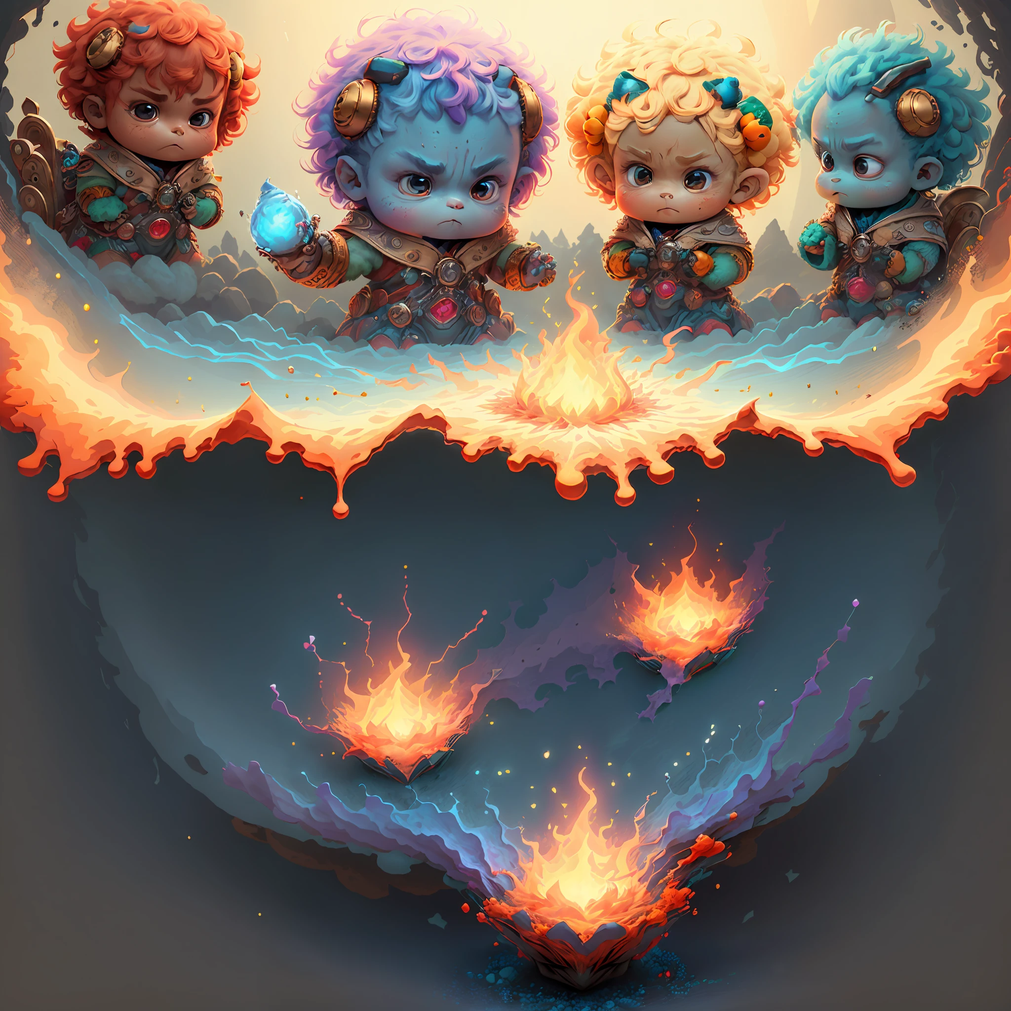 (extremely cute and delicate CG illustration, ultra-detailed and ultra-high quality), best illumination, best shadow, an extremely cute and adorable cu73cre4ture (agama), with big round eyes and a small cute mouth, small horns on its head, vibrant and vivid colors, dynamic angle, dynamic pose, floating, in a magical and enchanting place, with lush vegetation and vibrant flowers.