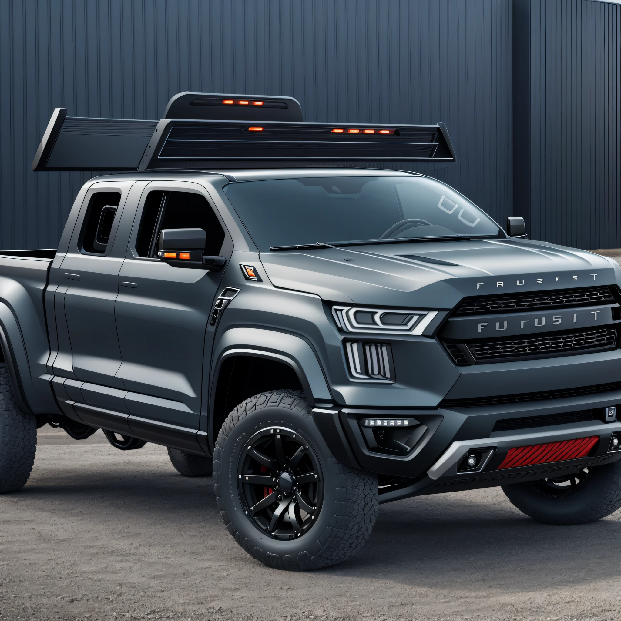 futurist pickup truck black --auto --s2