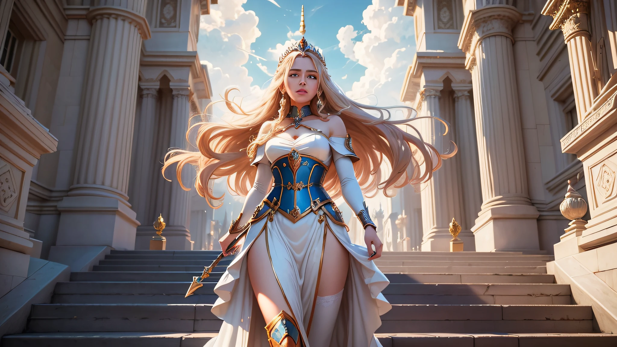 Apresentamos a majestosa Princesa do Reino Minecraft, A remarkable figure with golden hair that glitters like rays of sunshine and blue eyes that shine with determination. In her delicate hands, ela empunha uma espada de chamas negras, symbol of his unparalleled courage and power.
This noble Princess walks with grace and purpose, percorrendo cada canto do seu vasto reino Minecraft, acting as protector and serving all with devotion. Her intrepid spirit is evident as she faces challenges and deftly defends the peace and harmony of the kingdom.
With his imposing presence and nobility of character, the Princess is an inspiration to all the inhabitants of the world of Minecraft. She embodies the courage and determination needed to face adversity, maintaining justice and security at every step.
Seja bem-vindo ao universo encantado do Reino Minecraft, onde a Princesa de cabelos dourados e olhos azuis assume seu papel protetor e servil, and invites you to explore the charms and challenges that await this magical realm. Junte-Join her on this epic journey and discover the true strength that emanates from the imagination.