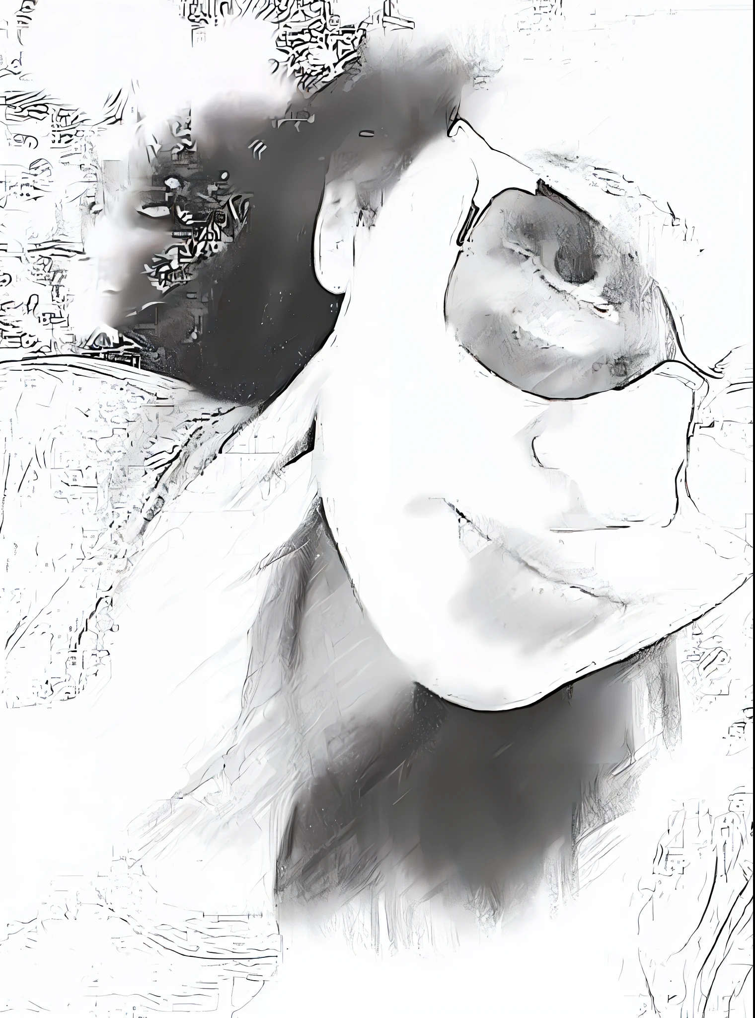 Arafed photo of a woman with sunglasses. sketched, desenhado com photoshop, Assumiu o iPad, arte digital, mas foto, arte digital!!, pencil style, dessaturados!!, pencil draw, fine art sketch, realistic sketch, eu - retrato!!!!, desenho desbotado, preto granulado-mulher, e-foto branca, sketch black and white colors, Potrait --auto --s2