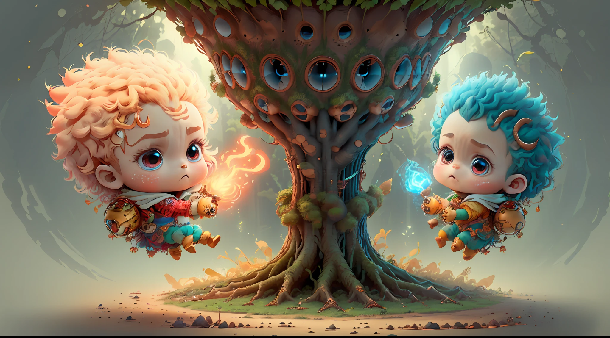 (extremely cute and delicate CG illustration, ultra-detailed and ultra-high quality), best illumination, best shadow, an extremely cute and adorable cu73cre4ture (agama), with big round eyes and a small cute mouth, small horns on its head, vibrant and vivid colors, dynamic angle, dynamic pose, floating, in a magical and enchanting place, with lush vegetation and vibrant flowers.