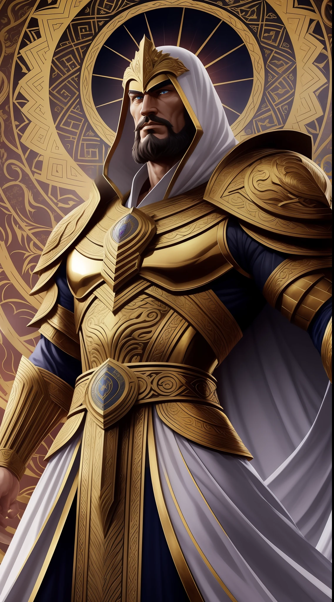 The Dragon God Emperor is a majestic and imposing figure, emanando poder divino e autoridade absoluta. He introduces himself wearing a flawless white suit, perfeitamente ajustado ao seu corpo. The suit is made of a lush, shiny fabric, com detalhes delicados e sutis bordados em fios dourados reluzentes.
His stature is imposing, with a nt presence that fills the environment around you. Seus cabelos longos e prateados caem em cascata sobre seus ombros, conferindo-a wise and venerable appearance to him. His eyes are deep and piercing, radiating an ancestral wisdom and undeniable power.
The Dragon God Emperor possesses an upright and haughty posture, com os ombros largos e a coluna ereta, reflecting your confidence and mastery over all things. His face is marked by a serene and austere expression, with traits that seem to blend human and draconian characteristics.
Ao seu redor, uma aura brilhante e radiante envolve sua figura, emanating a divine energy that conveys a sense of reverence and respect. He moves with an otherworldly elegance, cada gesto e movimento calculado e preciso, como se estivesse em perfeito controle de seu reino divino.
The Dragon God Emperor personifies the union between the majesty of dragons and divine power, His imposing figure inspires both awe and admiration. His presence is living proof of his dominaition and the influence he exerts over his celestial kingdom.
