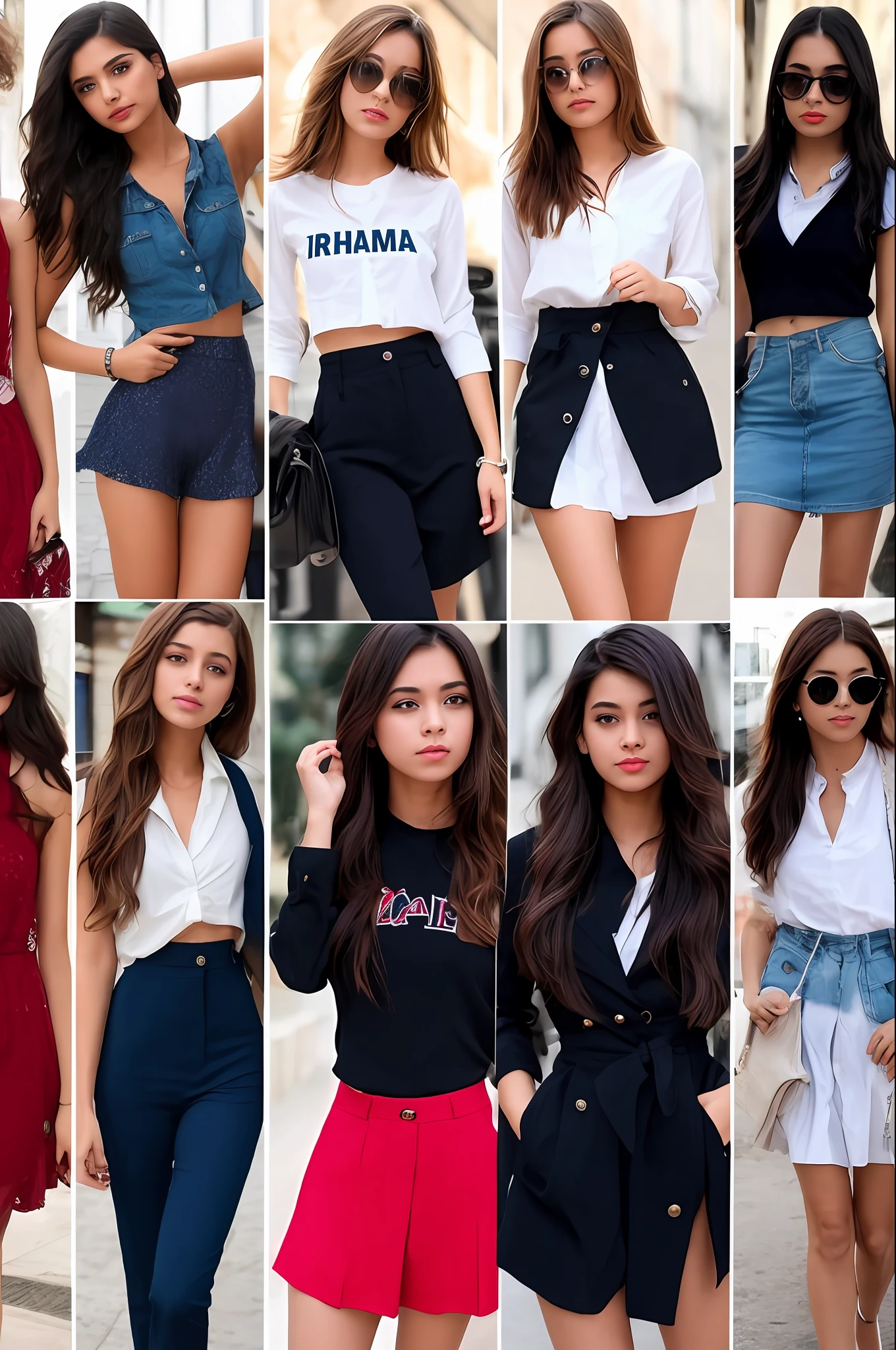 meninas de 18 anos com roupas de universidade
