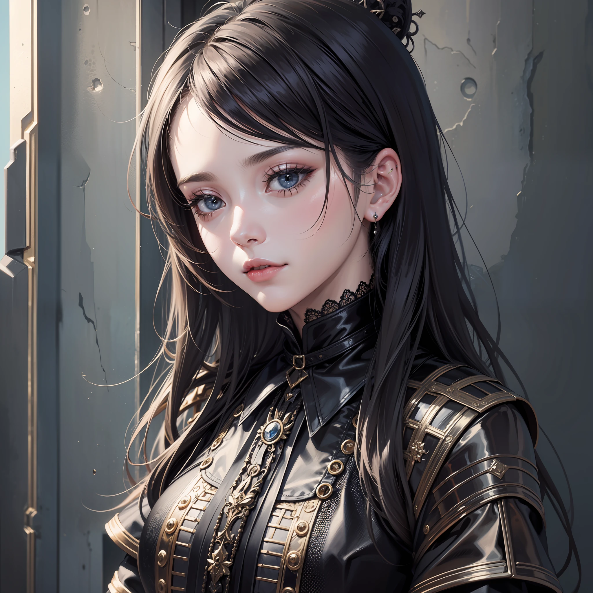 Um wallpaper para celular, a painting of a young Gothic girl, super realista 8k --auto --s2