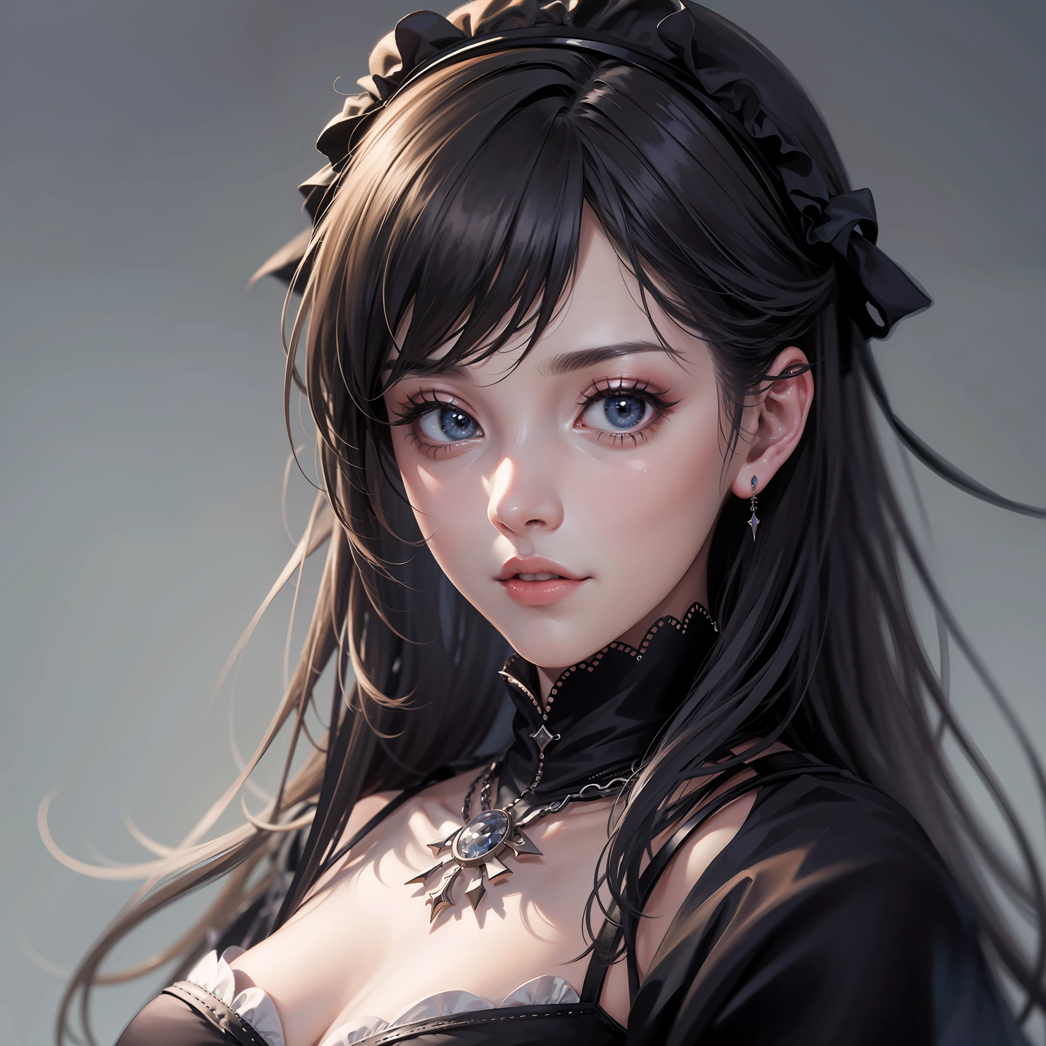 Um wallpaper para celular, a painting of a young Gothic girl, super realista 8k --auto --s2