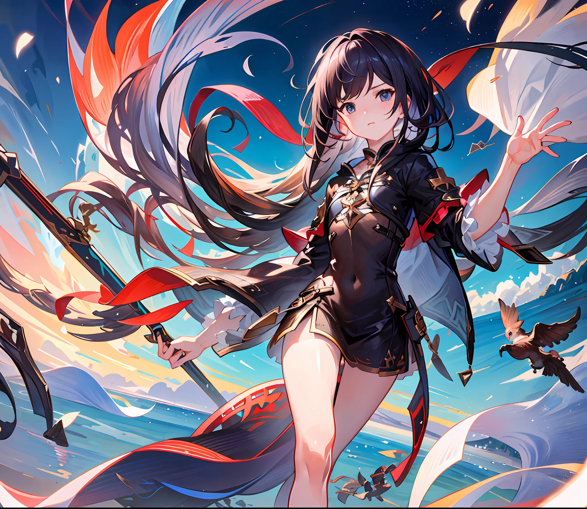 "A boy stands independently in the center of the frame,Bring her image to life。This is a magnificent 8k CG HD wallpaper,Excellent image quality,Showcasing its perfect design。The character has a machine girl style,The style incorporates elements of Granblue Fantasy and Arknights(1.4)。The entire picture has a transparent background,The medium frame creates a unique visual impact。"