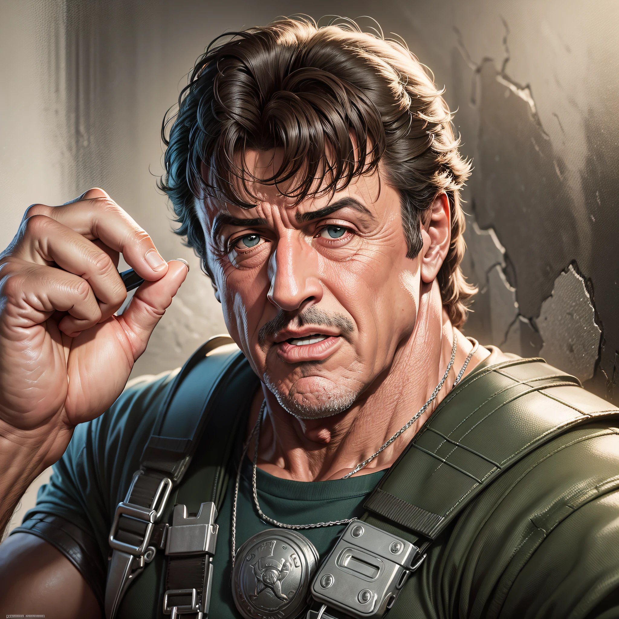 stallone brigando com arnold com almofadas --auto --s2