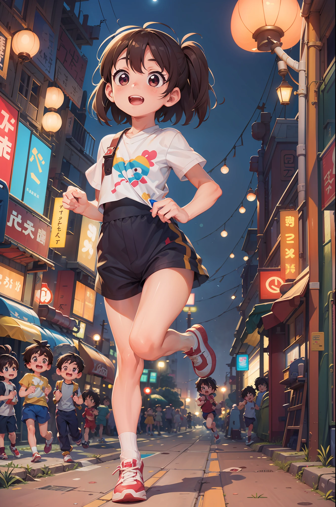 1girl, Tokyo street,night, cityscape,city lights, upper body,close-up, 8k, RAW photo, best quality, masterpiece,realistic, photo-realistic, Child Anime v1