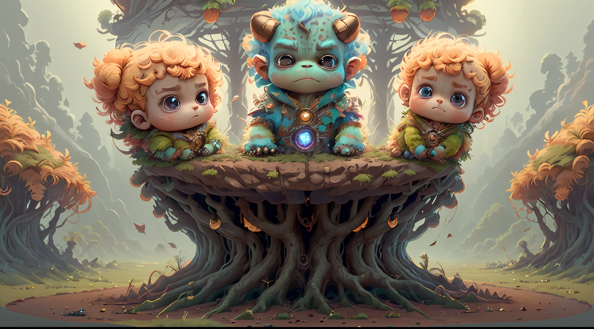 (extremely cute and delicate CG illustration, ultra-detailed and ultra-high quality), best illumination, best shadow, an extremely cute and adorable cu73cre4ture (agama), with big round eyes and a small cute mouth, small horns on its head, vibrant and vivid colors, dynamic angle, dynamic pose, floating, in a magical and enchanting place, with lush vegetation and vibrant flowers.