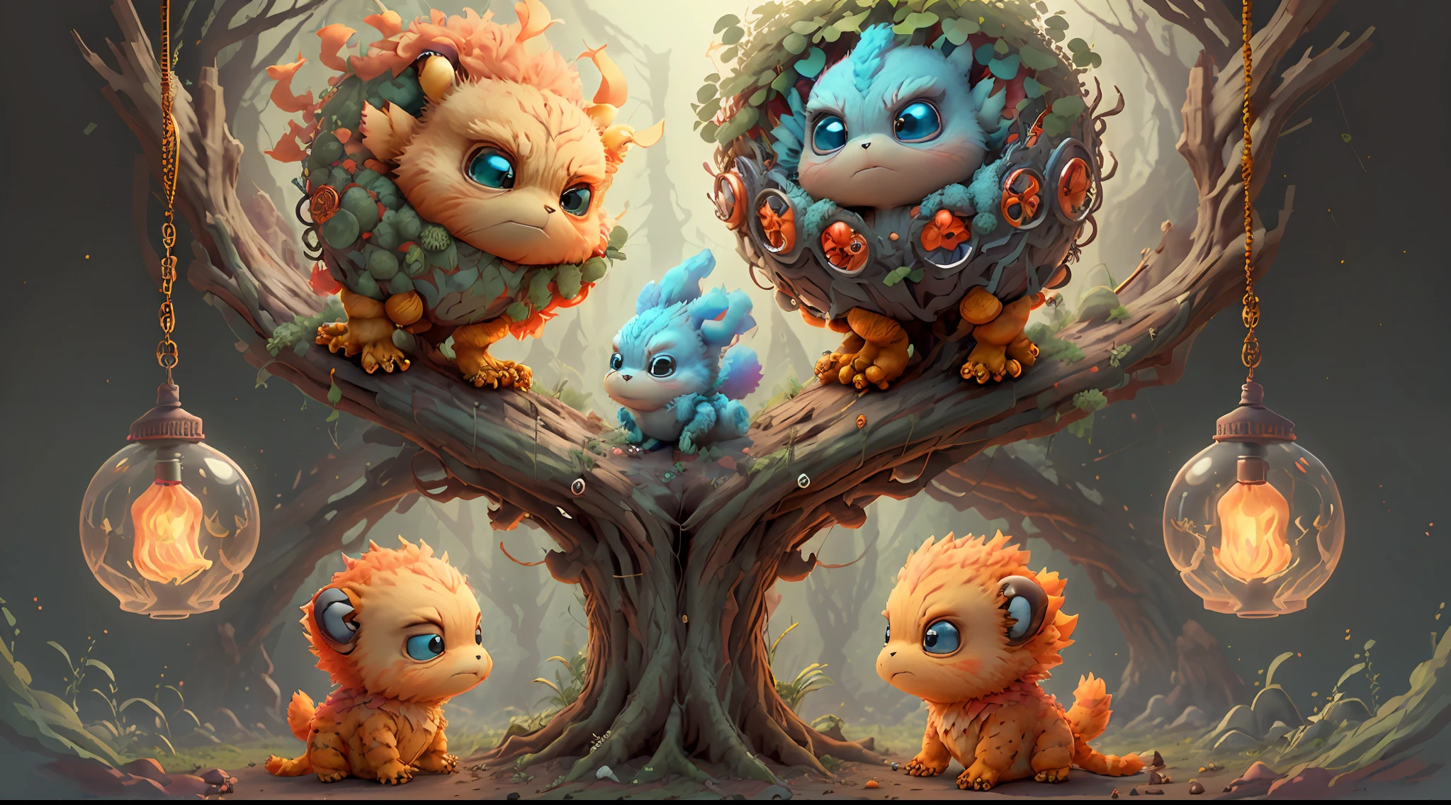 (extremely cute and delicate CG illustration, ultra-detailed and ultra-high quality), best illumination, best shadow, an extremely cute and adorable cu73cre4ture (agama), with big round eyes and a small cute mouth, small horns on its head, vibrant and vivid colors, dynamic angle, dynamic pose, floating, in a magical and enchanting place, with lush vegetation and vibrant flowers.