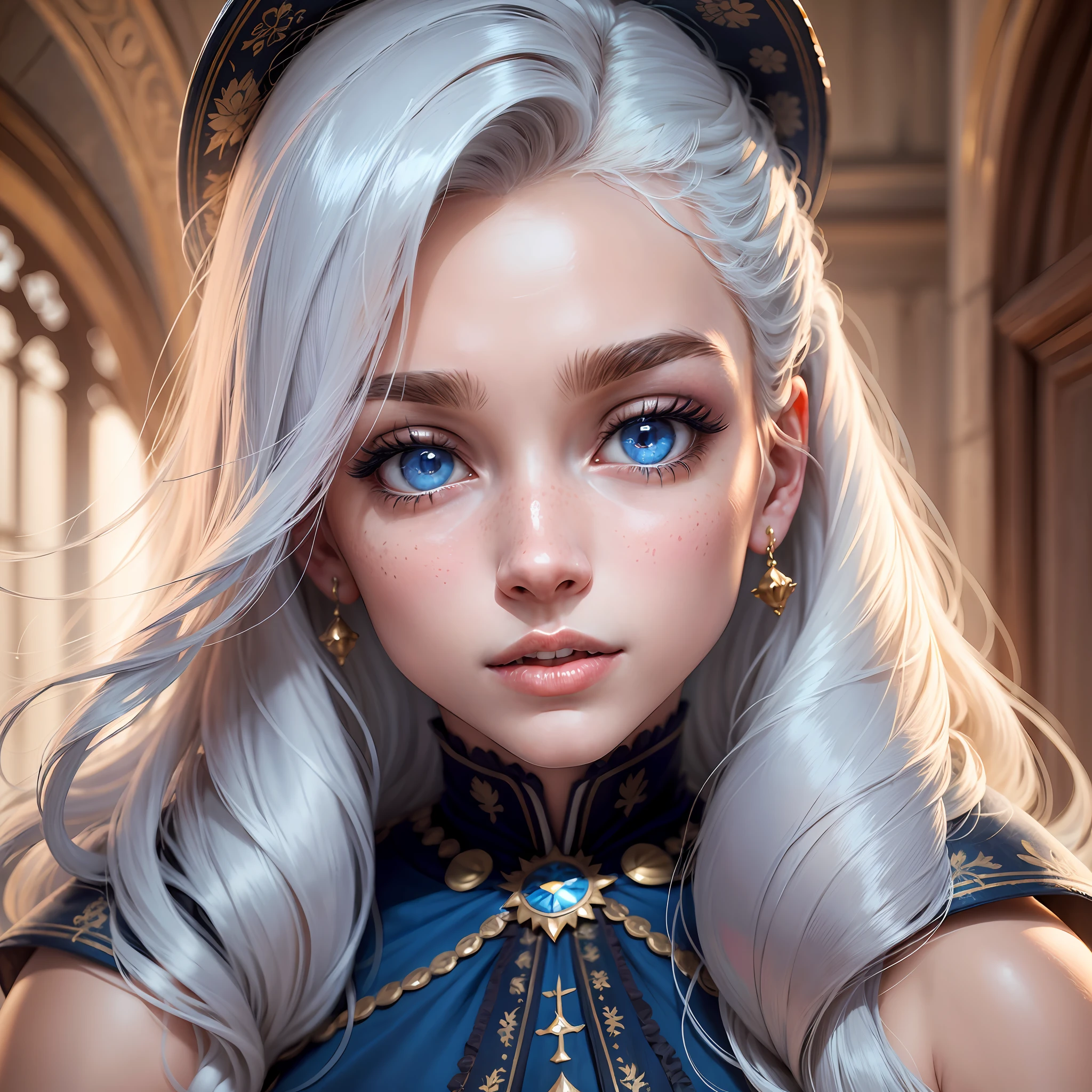 (obra-prima: 1.2), (melhor qualidade: 1.2), olhos perfeitos, rosto perfeito reslista, perfect lighting, photo session, mulher russa, foto realista, de pele clara, olhos azul, vestido longo branco, corpo todo, Fine eyelashes, maquiagem, sombra, cabelo longos, lindo jardim detalhado ao ar livre, rosto sensual, medium-sized breasts, colar, brincos, e coroa de princesa. foto tirada em studio, pessoa real, --auto --s2