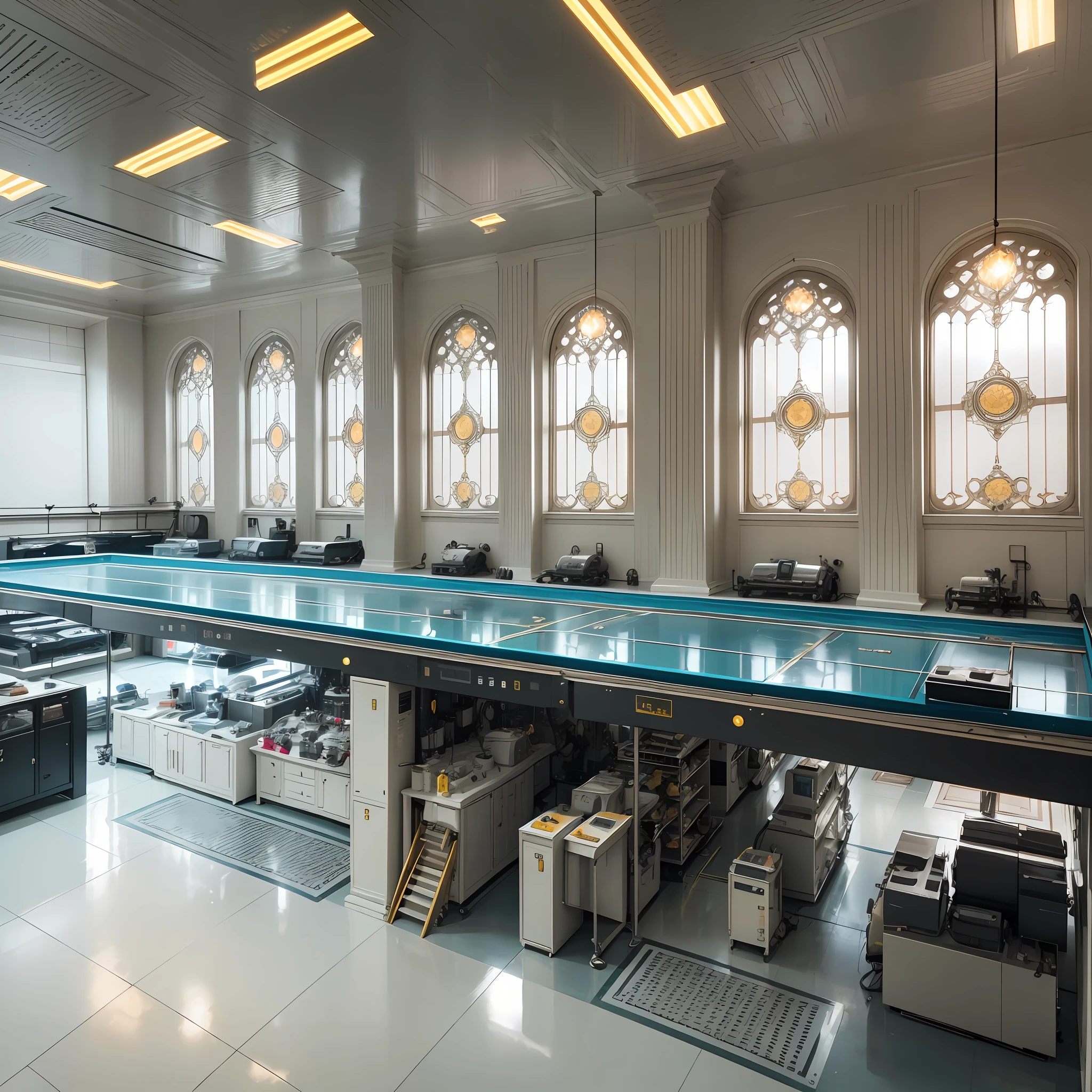 The room is a large space measuring 84 square meters, specifically designed for activities related to the treatment and embellishment of jewelry. The room is well-lit, with a white ceiling that reflects light efficiently and creates a bright, clear atmosphere. The lighting is predominantly white, ensuring optimal visibility and highlighting the details of the jewelry.
The living room floor is covered with porcelain tile, which offers an elegant and durable finish. Porcelain tiles provide a smooth, easy-to-clean surface, ensuring a hygienic and pleasant work environment.
In the center of the room, there is a machine for bathing jewelry, which is essential equipment for the process of coating the pieces with precious metals. This machine allows the jewels to be subjected to a specialized bath, providing a refined finish, increasing their durability and enhancing their shine.
In addition, electroplating machines are available in the room. These machines are used to carry out the metallic coating process on jewelry, depositing thin and uniform layers of precious metals, such as gold or silver, on the surface of the pieces. This process improves the aesthetic appearance of jewelry by adding additional shine and strength.
The room was designed with workflow efficiency and user safety in mind. Adequate power outlets and efficient ventilation systems have been installed to ensure a comfortable and conducive work environment. In addition, security measures were implemented, such as chemical product control systems and individual protection devices, to ensure the integrity of professionals and the quality of the processes carried out.
This room is an ideal space for the treatment of jewelry, providing a well-lit environment, specialized equipment and an efficient layout to guarantee excellence in the bathing and electroplating processes. --auto --s2