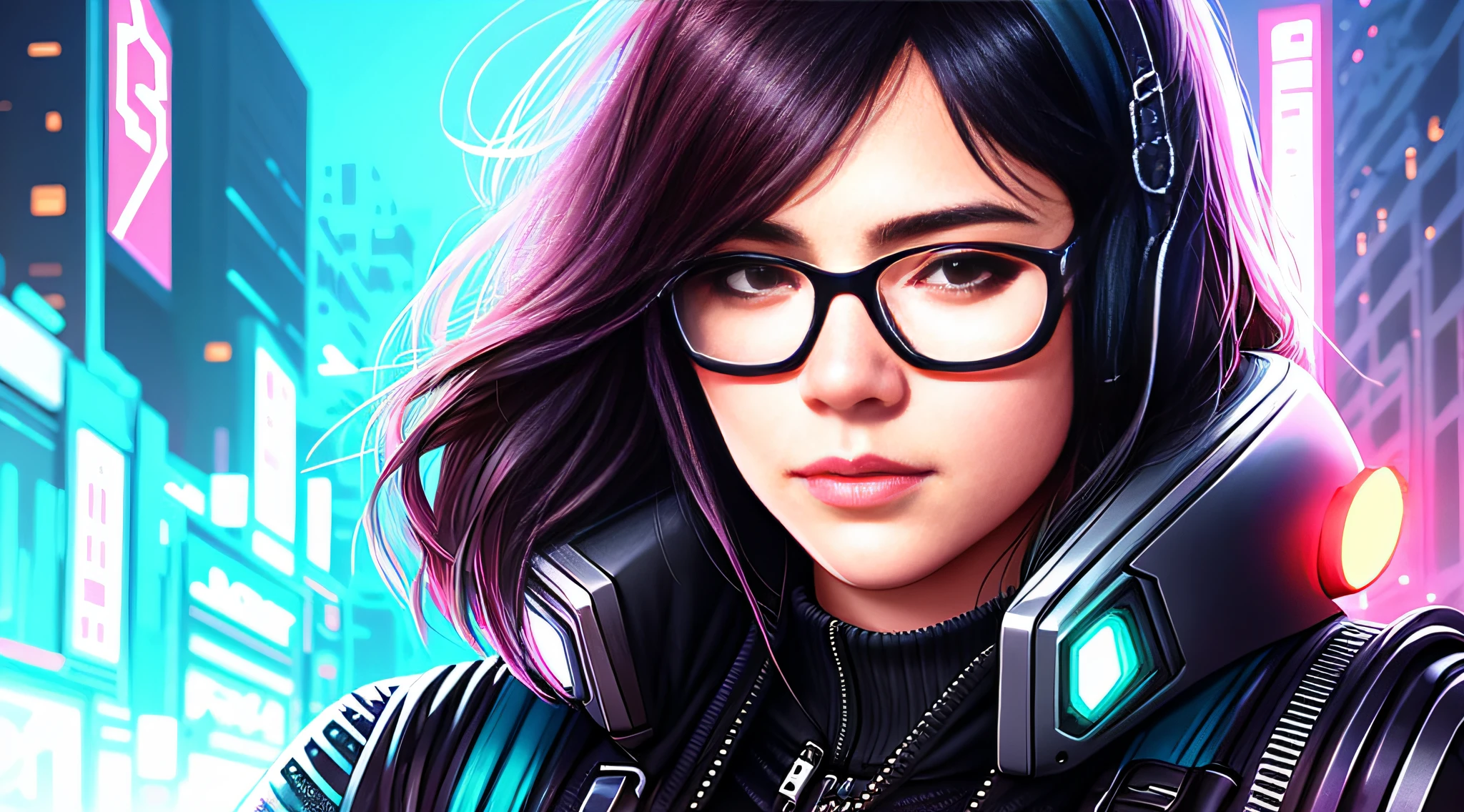 a woman with goggles and a backpack looks into the distance, bela arte digital, cara bonita da menina cyberpunk, Alena Aenami e Artgerm, menina cyberpunk sonhadora, Arte digital 4K realista, Arte digital 4K realista, cyberpunk menina bonita, amazing digital art, O retrato da menina cyberpunk, stunning digital illustration, Ross Tran 8 K, epic portrait illustration
