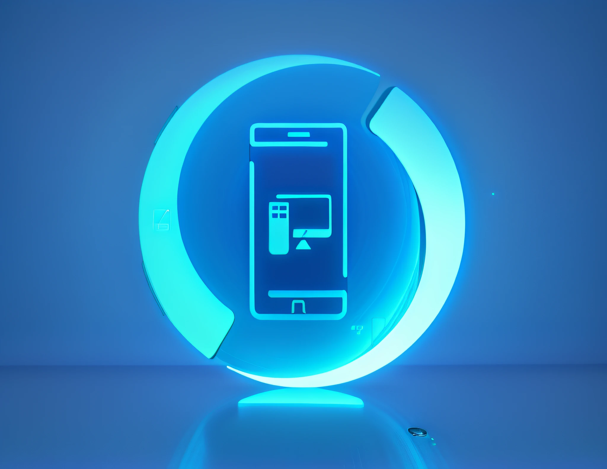 a close up of a cell phone with a battery icon on a blue background, corporate phone app icon, holograma circular azul, ios app icon, Fotografia da sala 3D iOS, ios icon, mobile still frame. 4k uhd, app icon, icon, depicted as a 3 d render, Direction: Julian Allen, 3 d icon for mobile game, mobile