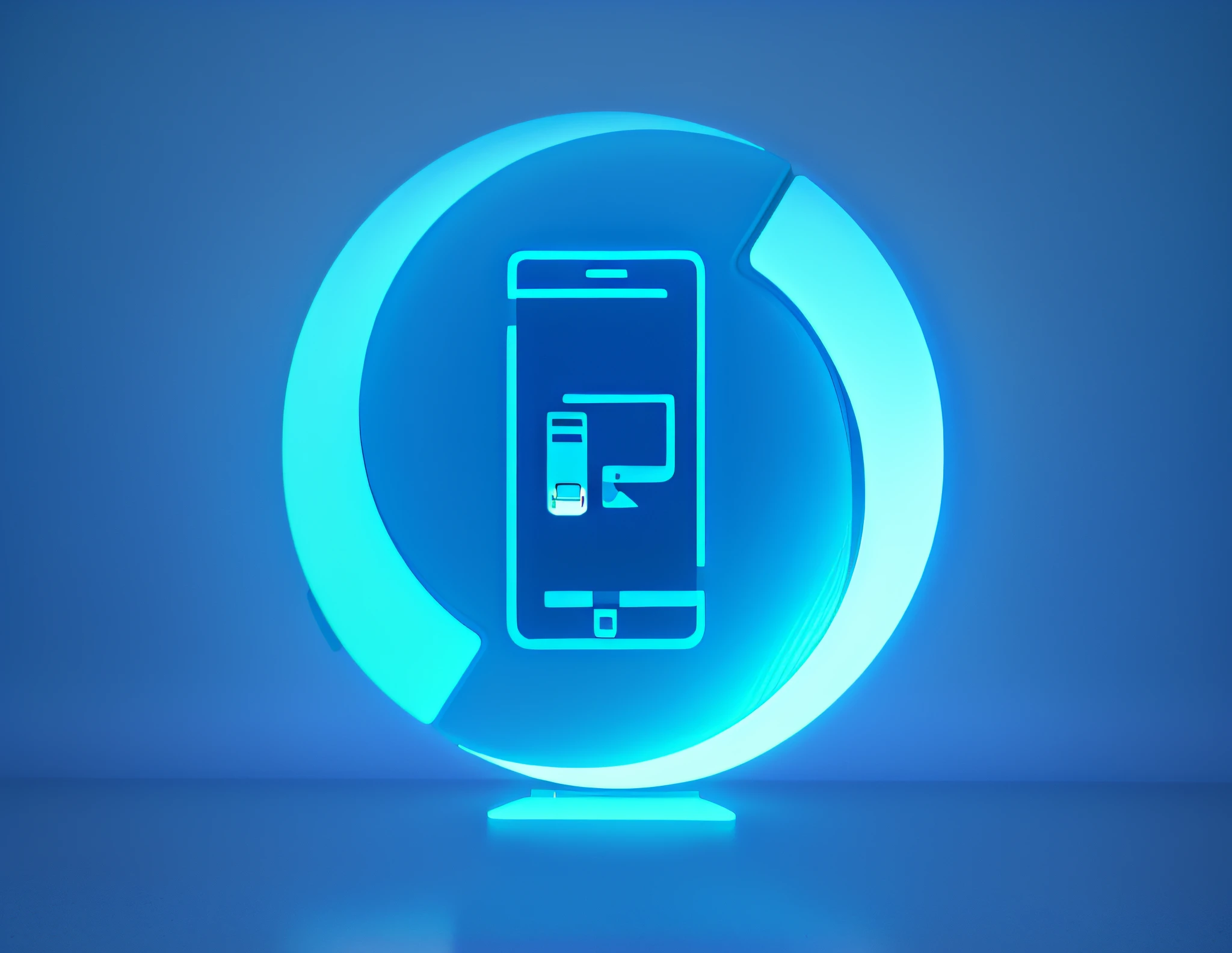 a close up of a cell phone with a battery icon on a blue background, corporate phone app icon, holograma circular azul, ios app icon, Fotografia da sala 3D iOS, ios icon, mobile still frame. 4k uhd, app icon, icon, depicted as a 3 d render, Direction: Julian Allen, 3 d icon for mobile game, mobile
